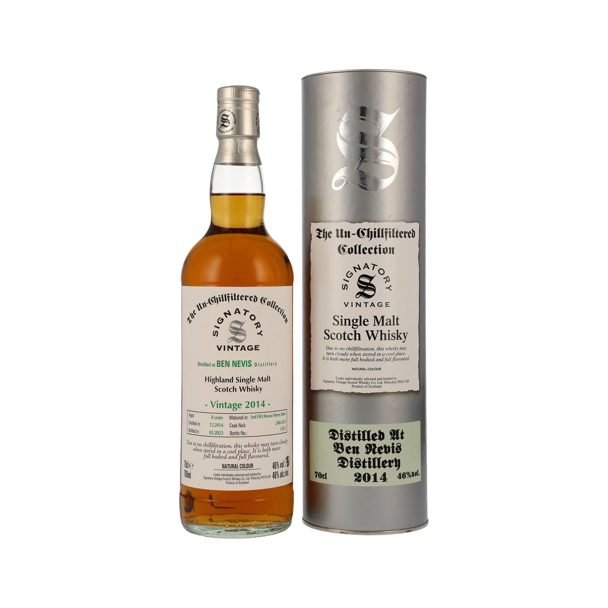 Ben Nevis 2014/2023 - Signatory Vintage - un-chill #240 + 241 - Single Malt Scotch Whisky