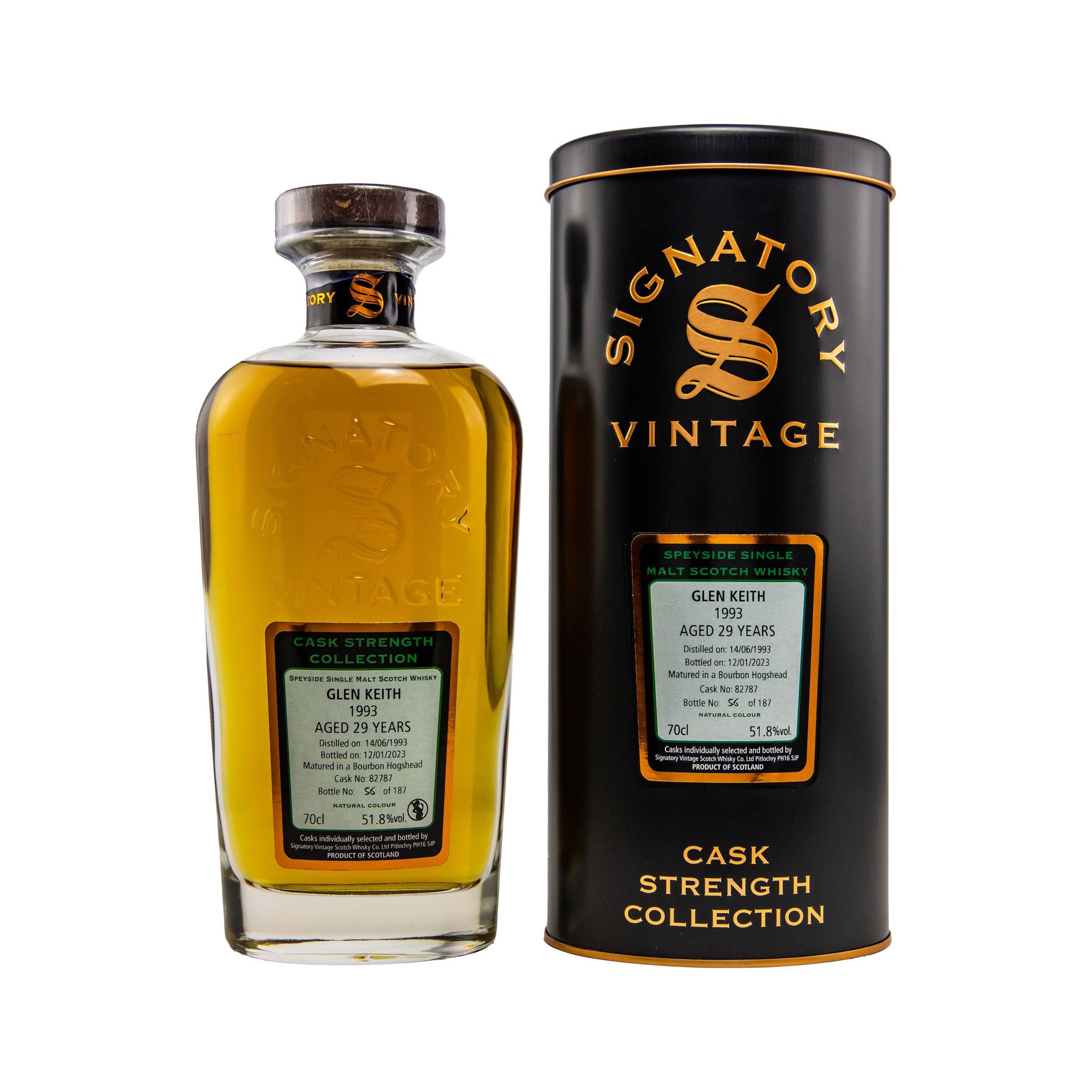 Glen Keith 1993/2023 Signatory Vintage Speyside Single Malt Scotch Whisky -  The Cask Strength Collection