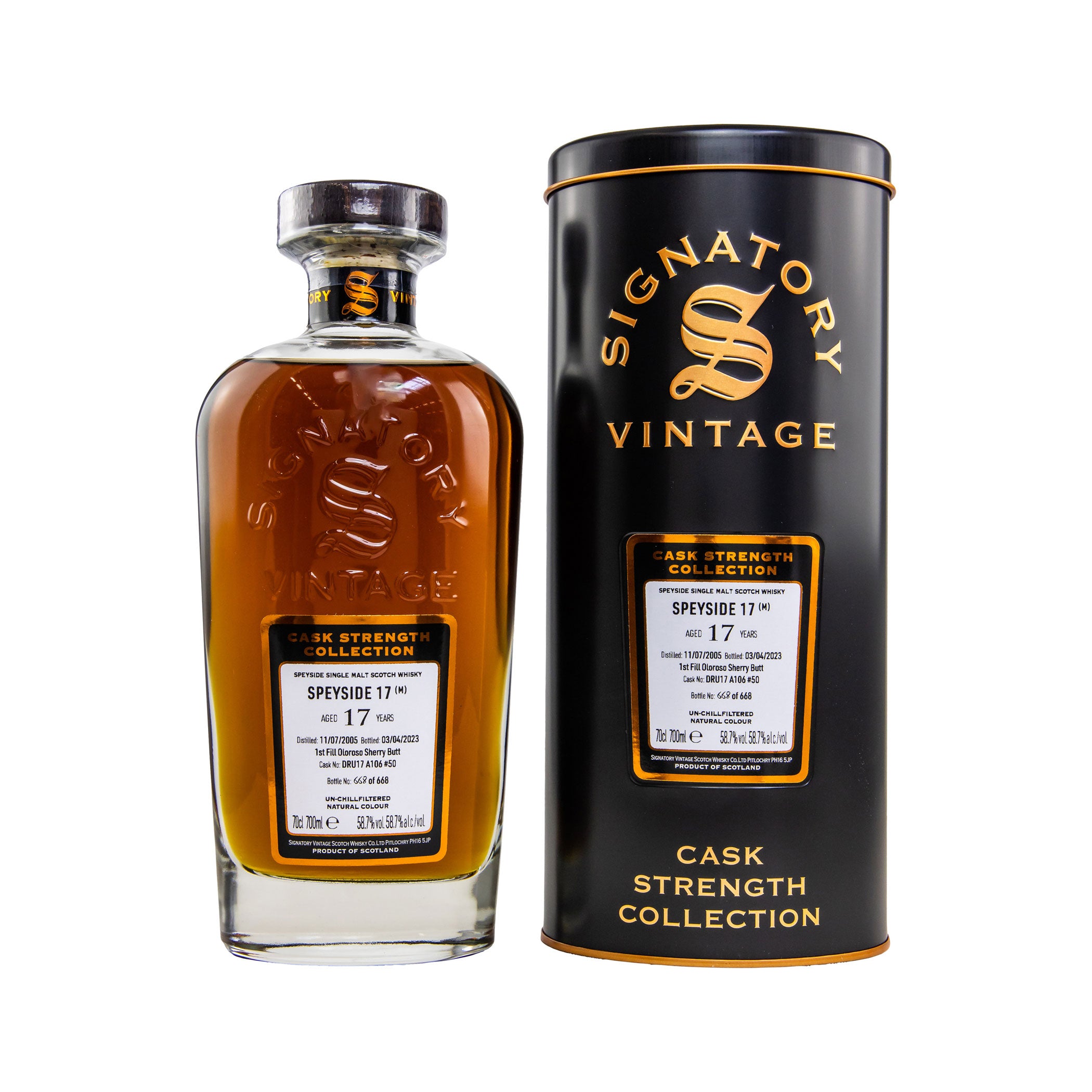 Speyside 2005/2023 Cask Strength - Signatory Vintage Speyside Single Malt Scotch Whisky