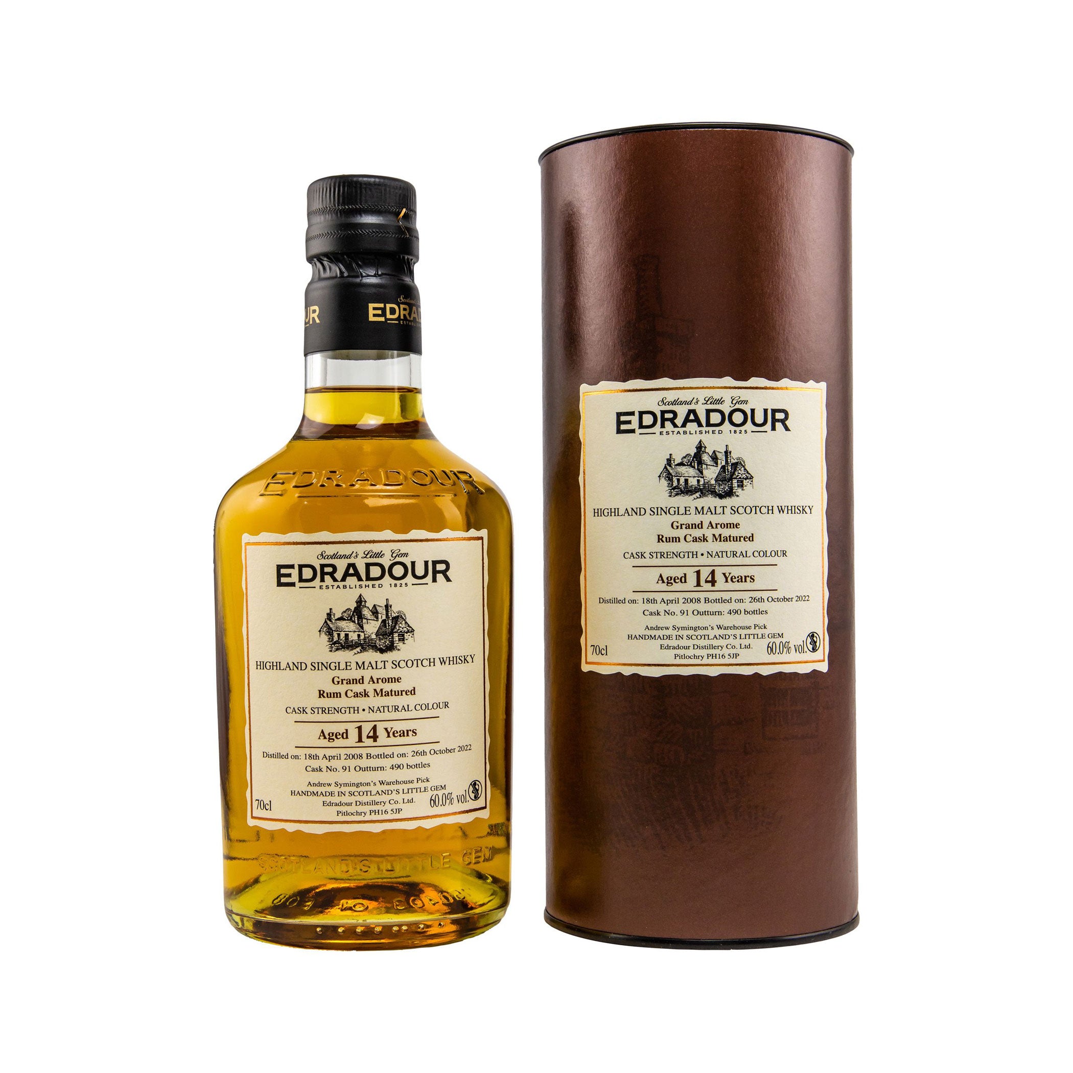 Edradour 2008/2022 14 Jahre - Rum Grand Arome - Highland Single Malt Scotch Whisky