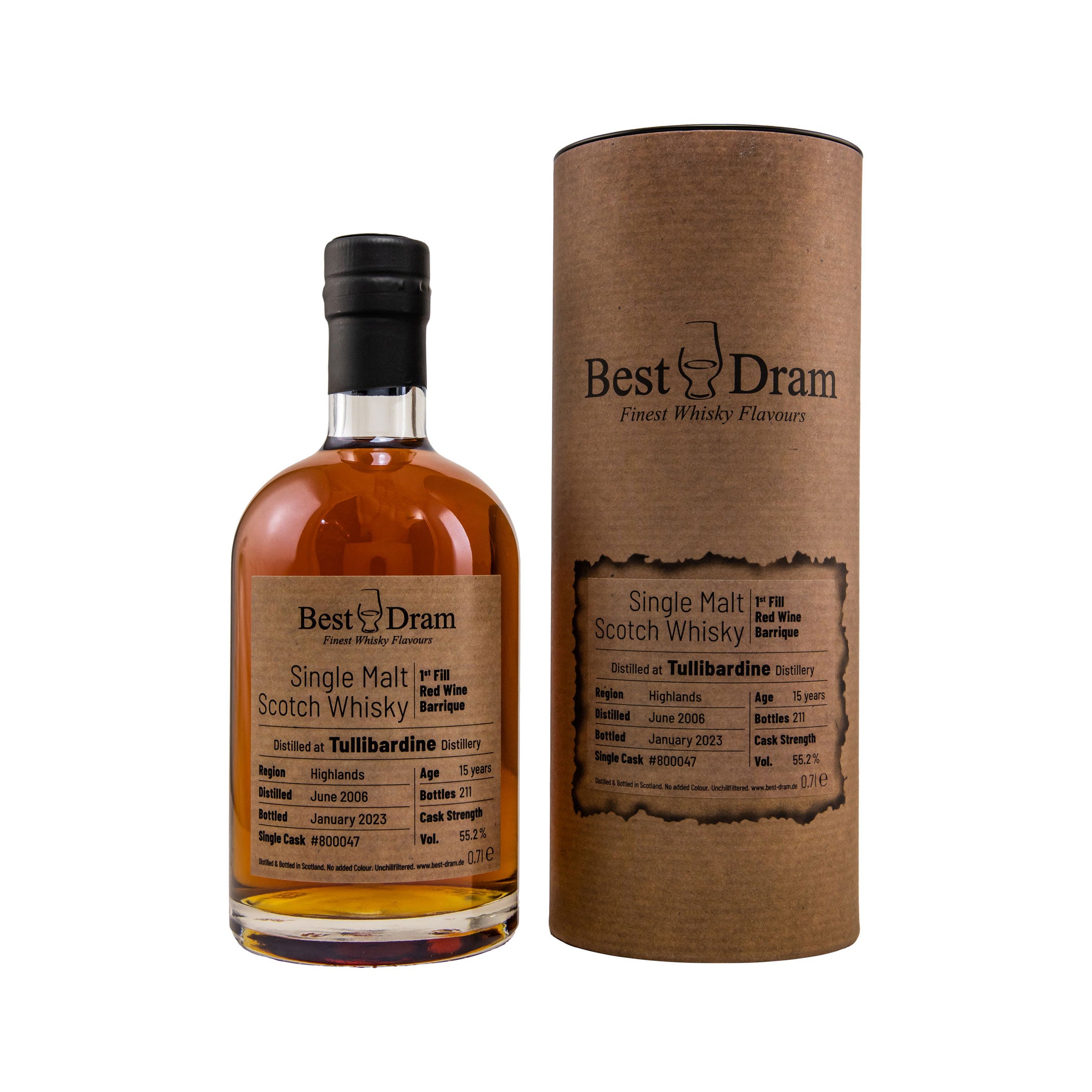 Tullibardine 2006/2023 - 15 Jahre - 1st Fill Red Wine Barrique #800047 - Best Dram