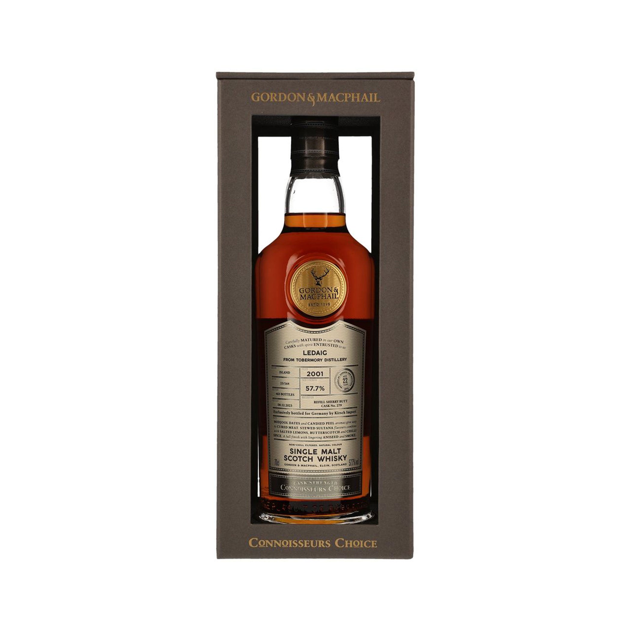 Ledaig 2001/2023 - Gordon & MacPhail Island Single Malt Scotch Whisky - Connoisseurs Choice – Cask Strength