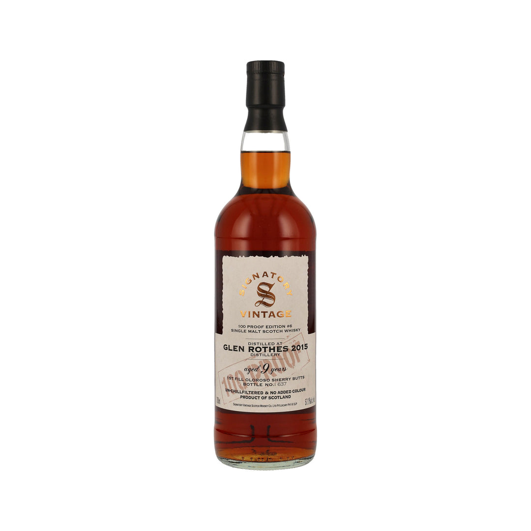 Glenrothes 2015/2023 - Signatory Vintage Speyside Single Malt Scotch Whisky - 100 Proof Edition #6