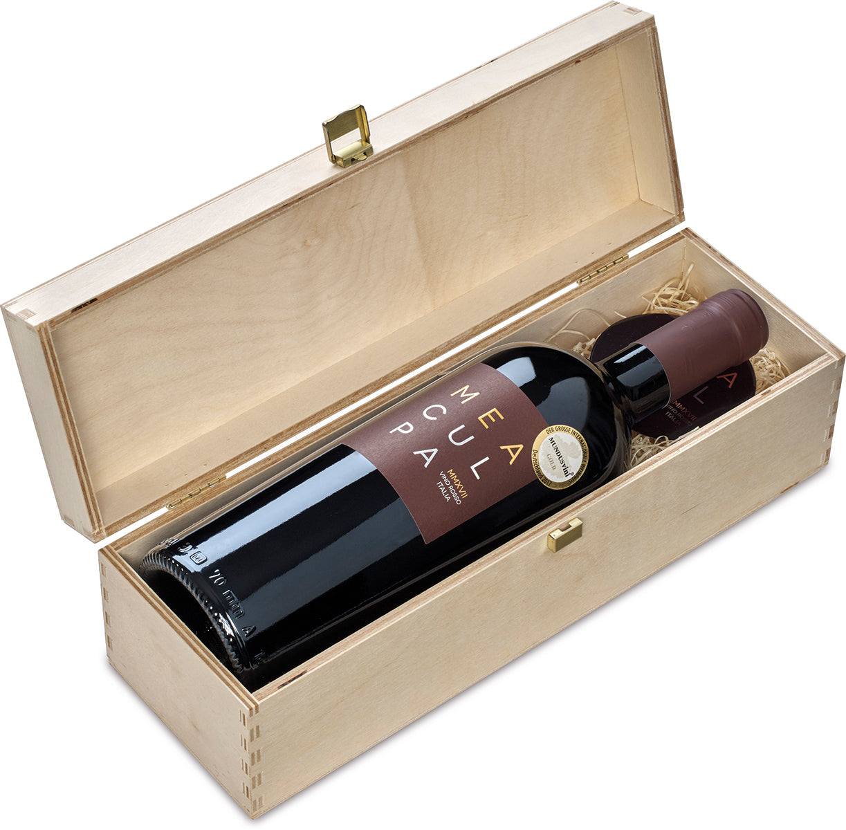 Mea Culpa Vino Rosso - in Holzkiste inkl. DropStop- Minini Süditalien/Italien 0,75 l