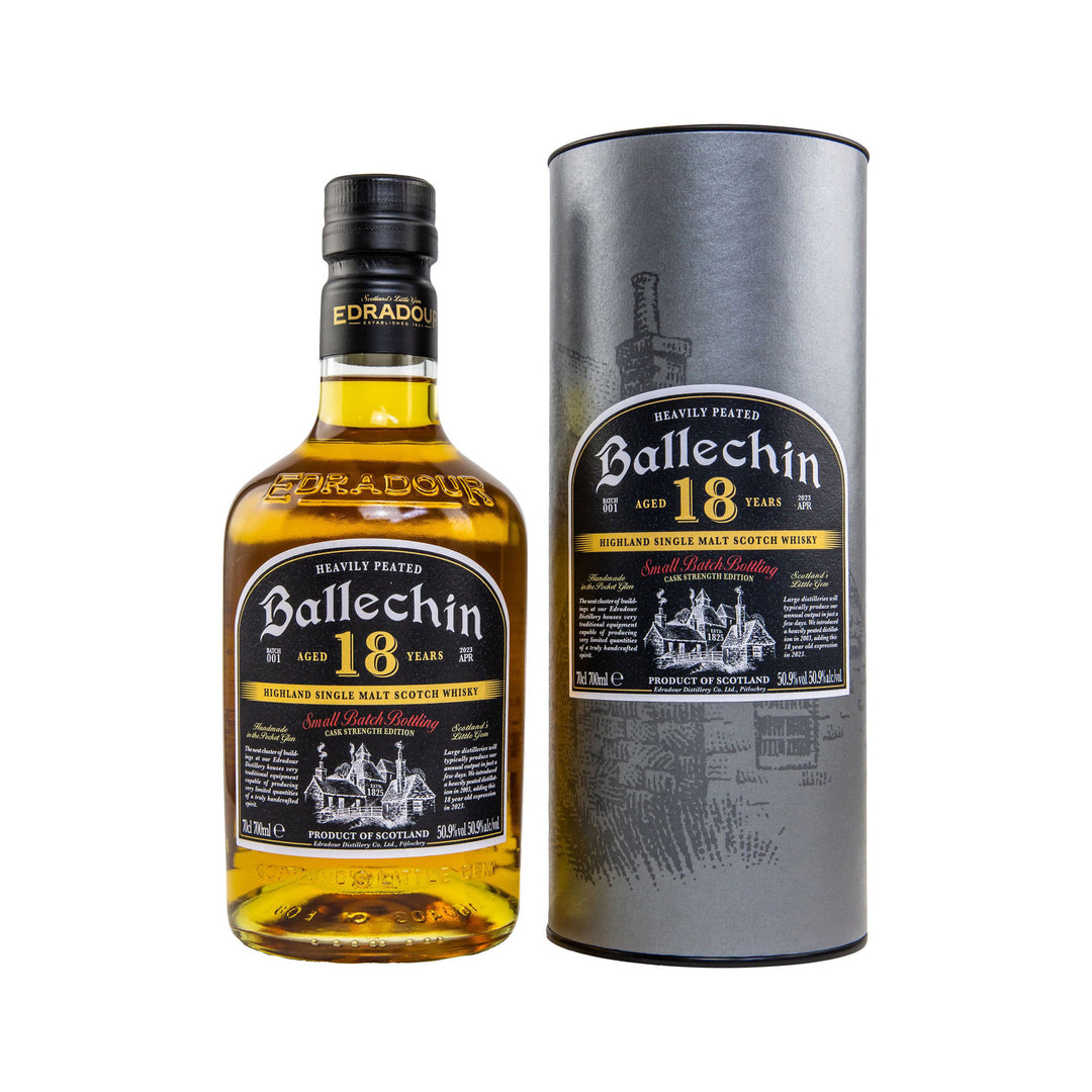 Ballechin 18 Jahre – Heavily Peated - Highland Single Malt Scotch Whisky - Cask Strength Edition