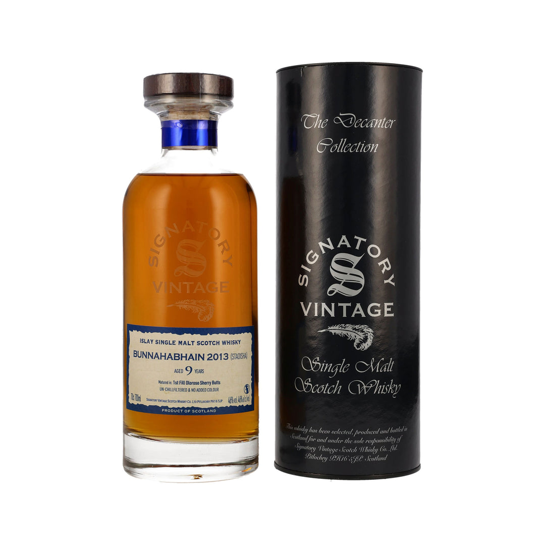 Bunnahabhain Staoisha 2013/2023 Signatory Vintage Islay Single Malt Scotch Whisky