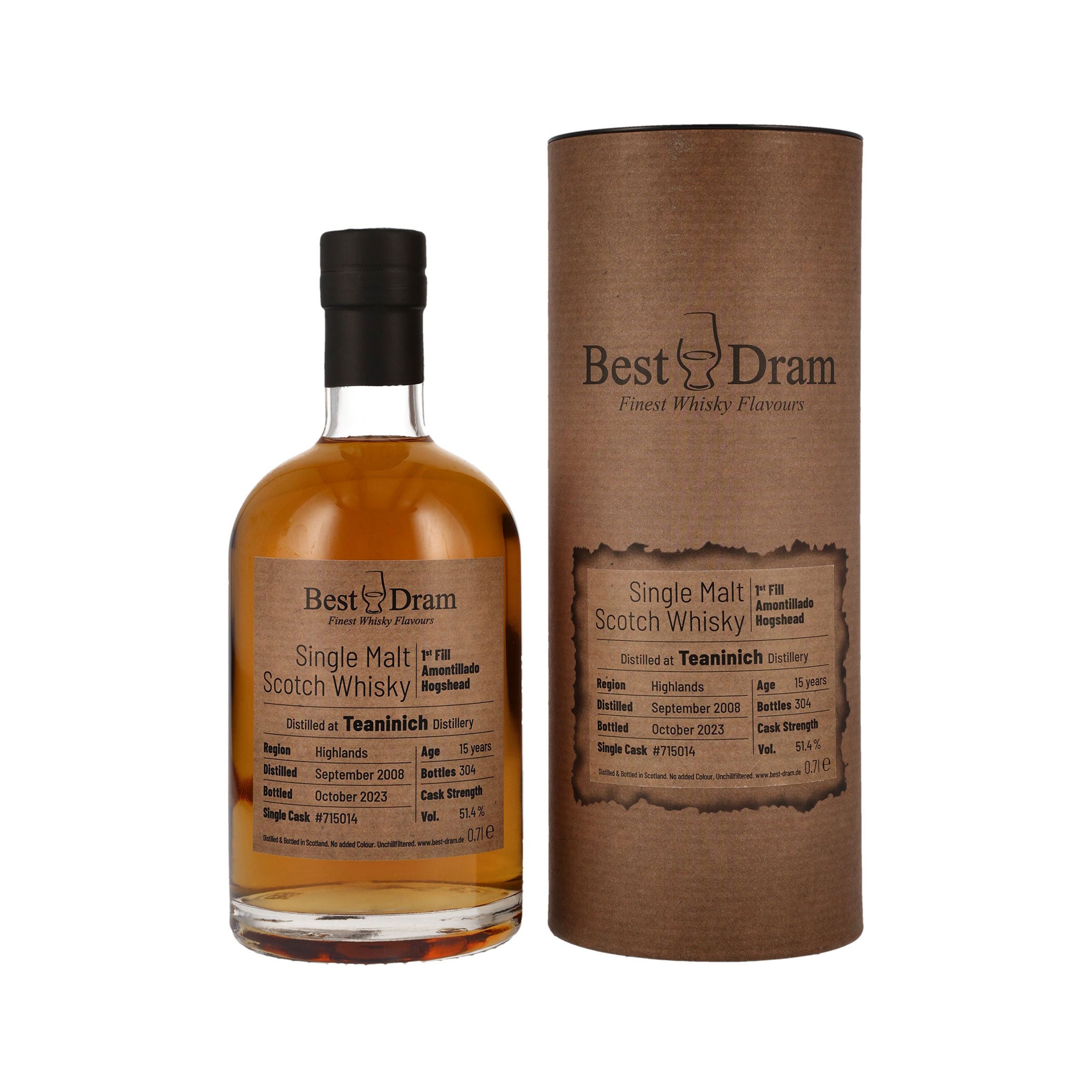 Teaninich 2008/2023 - 15 Jahre - 1st Fill Amontillado Sherry #715014 - Best Dram - Single Malt Scotch Whisky
