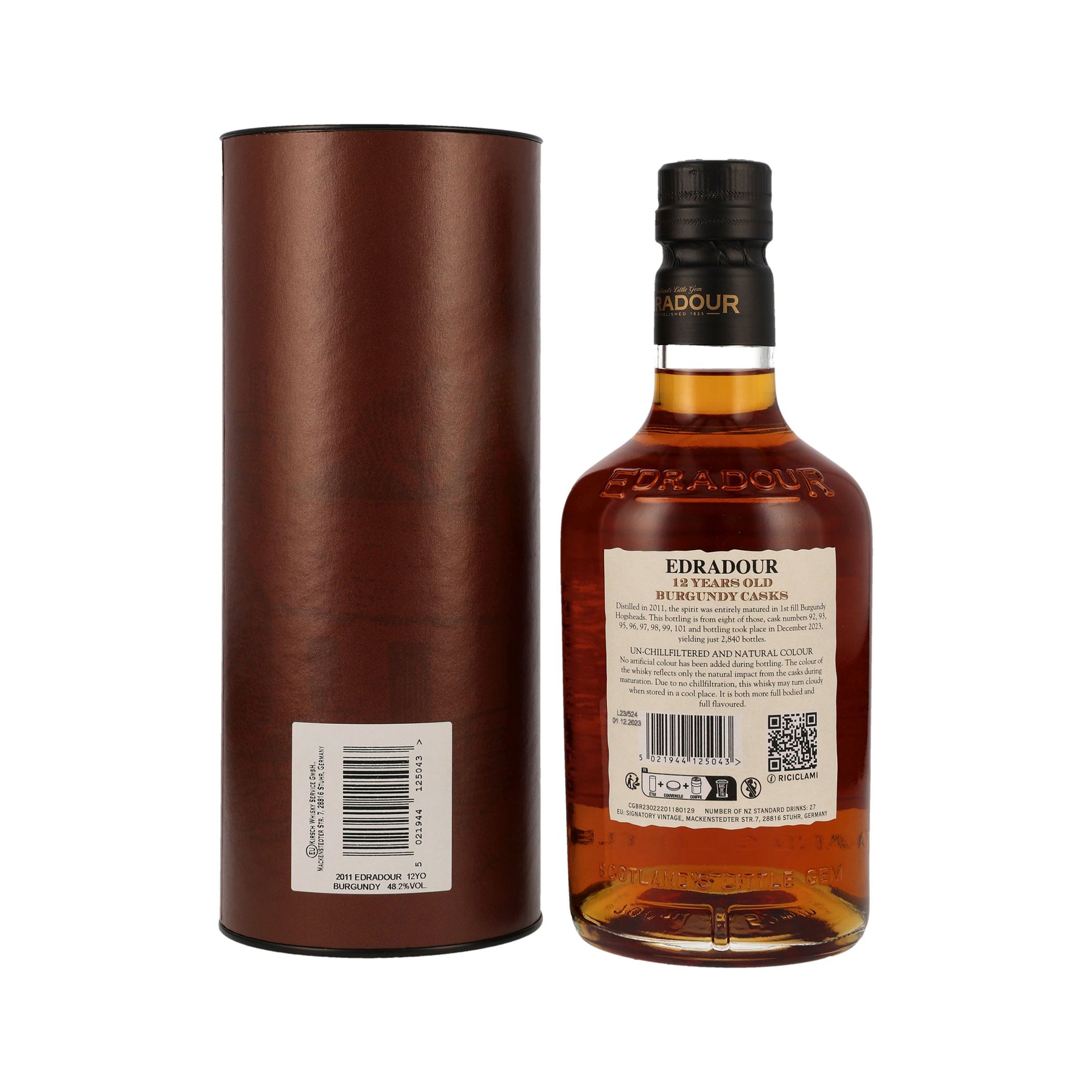 Edradour 2011/2023 - 12 Jahre - Burgundy Casks - Highland Single Malt Scotch Whisky - Small Batch