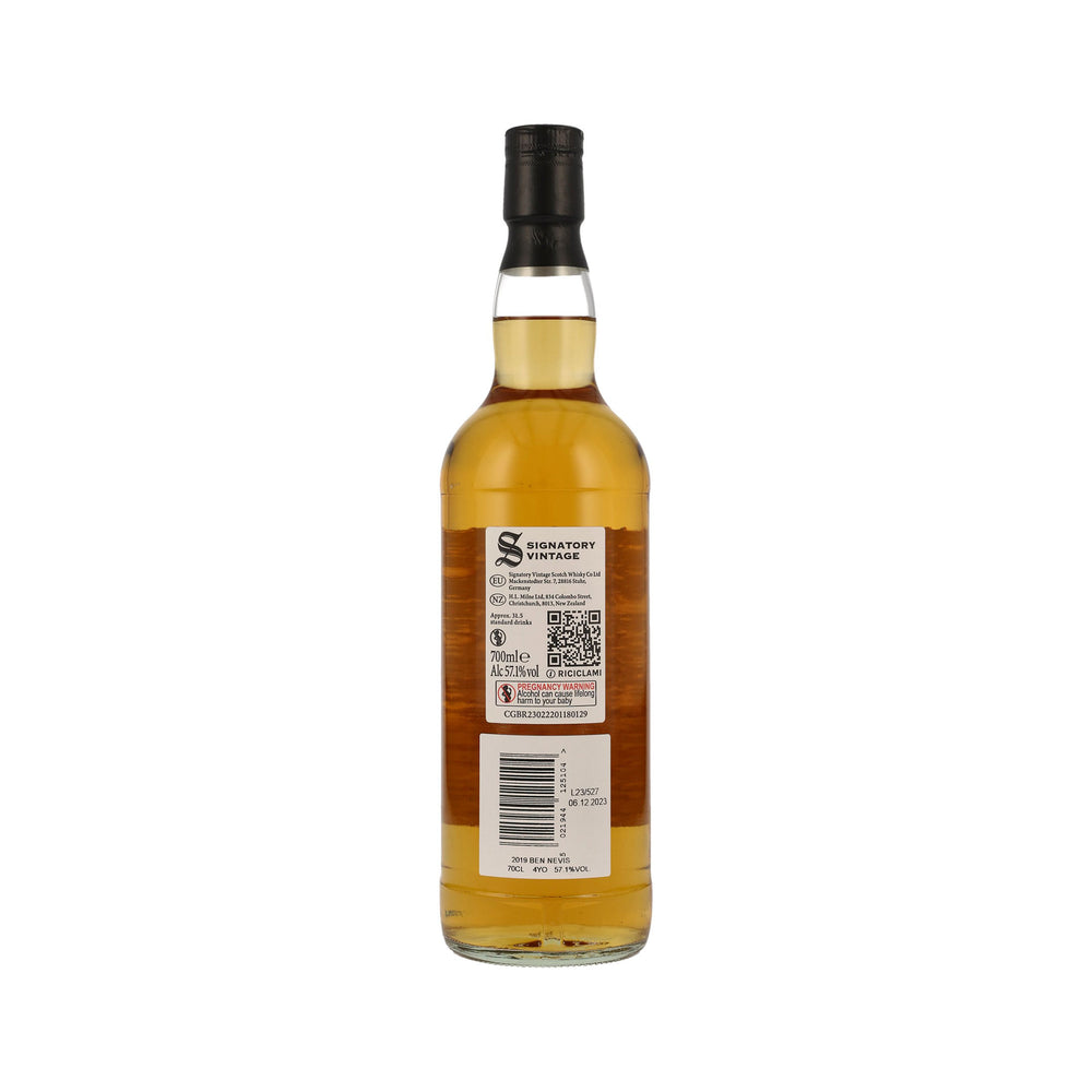 Ben Nevis Heavily Peated - 2019/2023 - 4 Jahre - Signatory 100 PROOF Edition #1