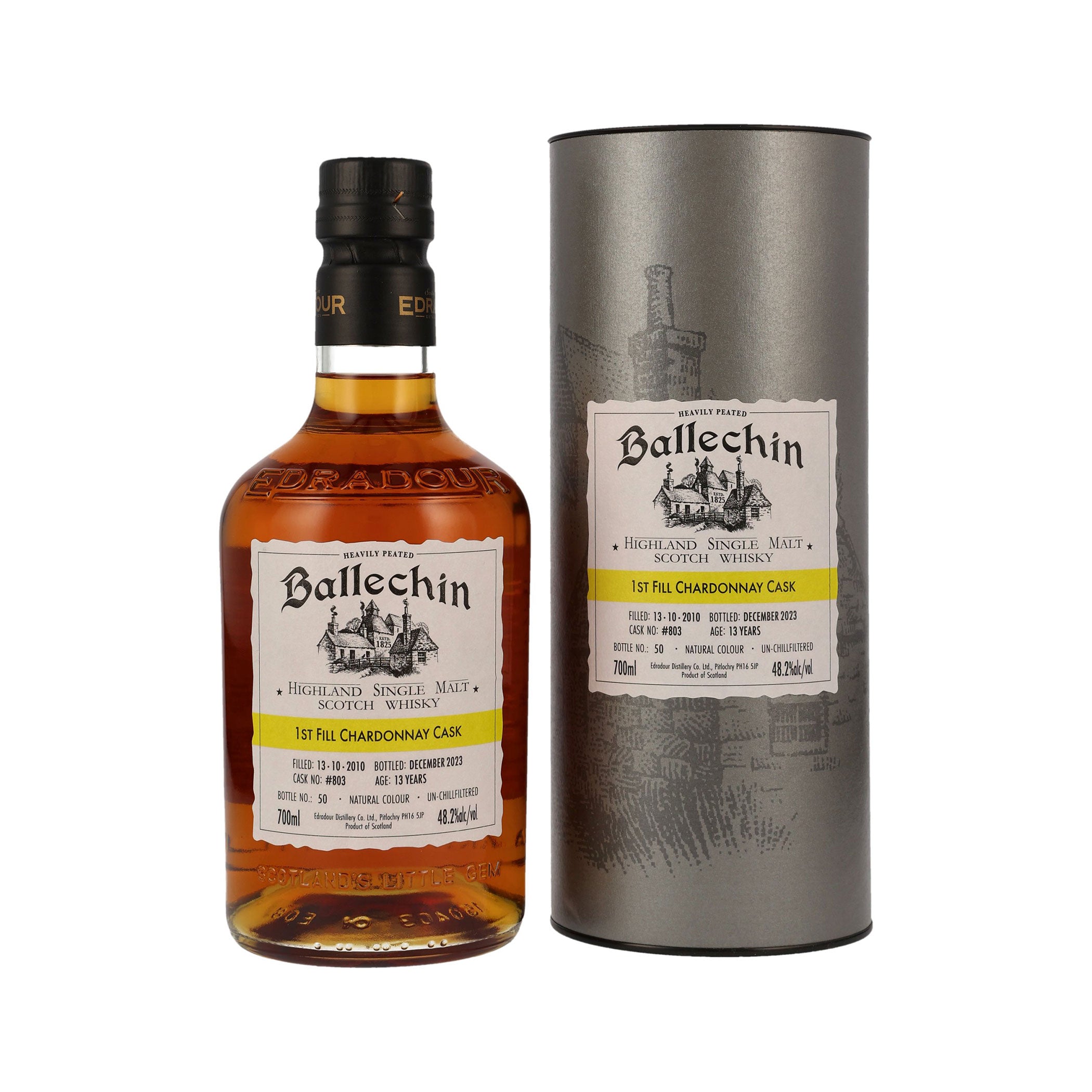 Ballechin 2010/2023 – Chardonnay Cask #803 – Heavily Peated - Highland Single Malt Scotch Whisky