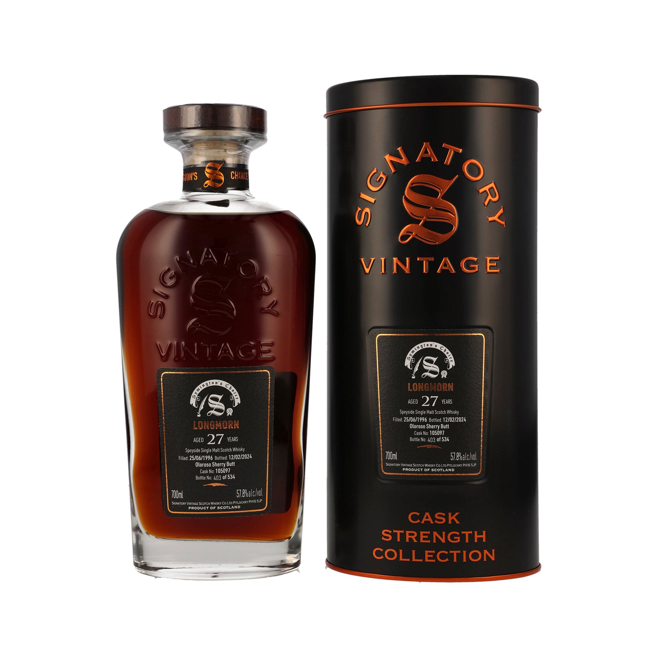 Longmorn 1996/2024 - Signatory Vintage Speyside Single Malt Scotch Whisky - Symington’s Choice