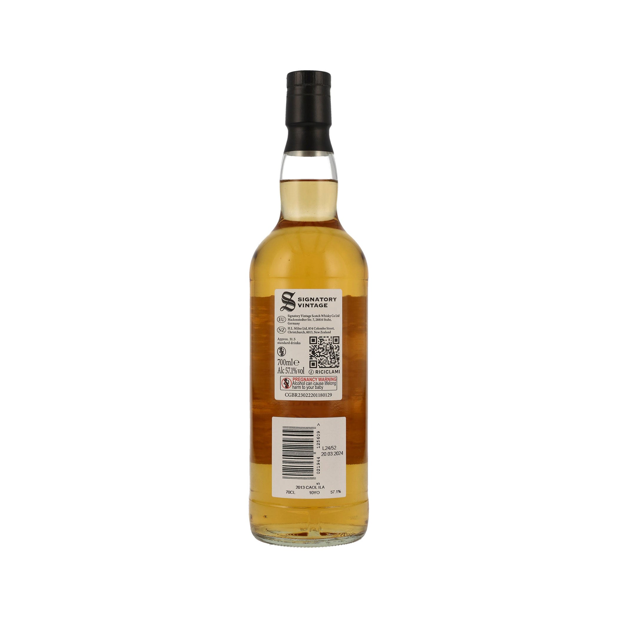 Caol Ila 2013 - 10 Jahre - Signatory Vintage Islay Single Malt Scotch Whisky - 100 Proof Edition #11rn