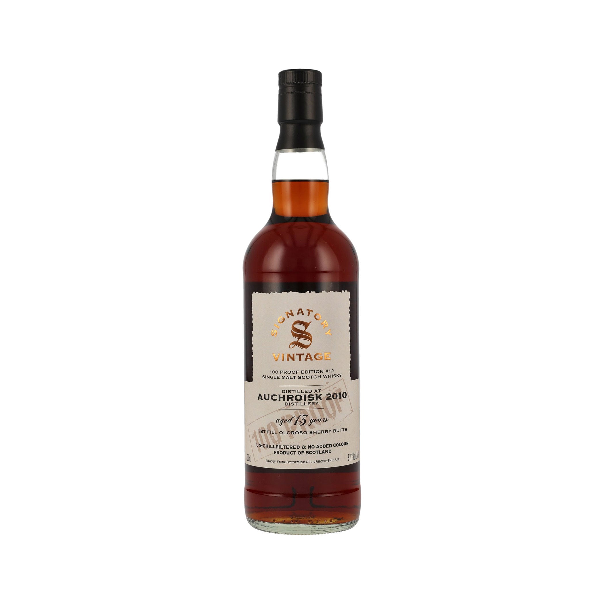 Auchroisk 2010 - 13 Jahre - Signatory Vintage Speyside Single Malt Scotch Whisky 100 Proof Edition #12rn