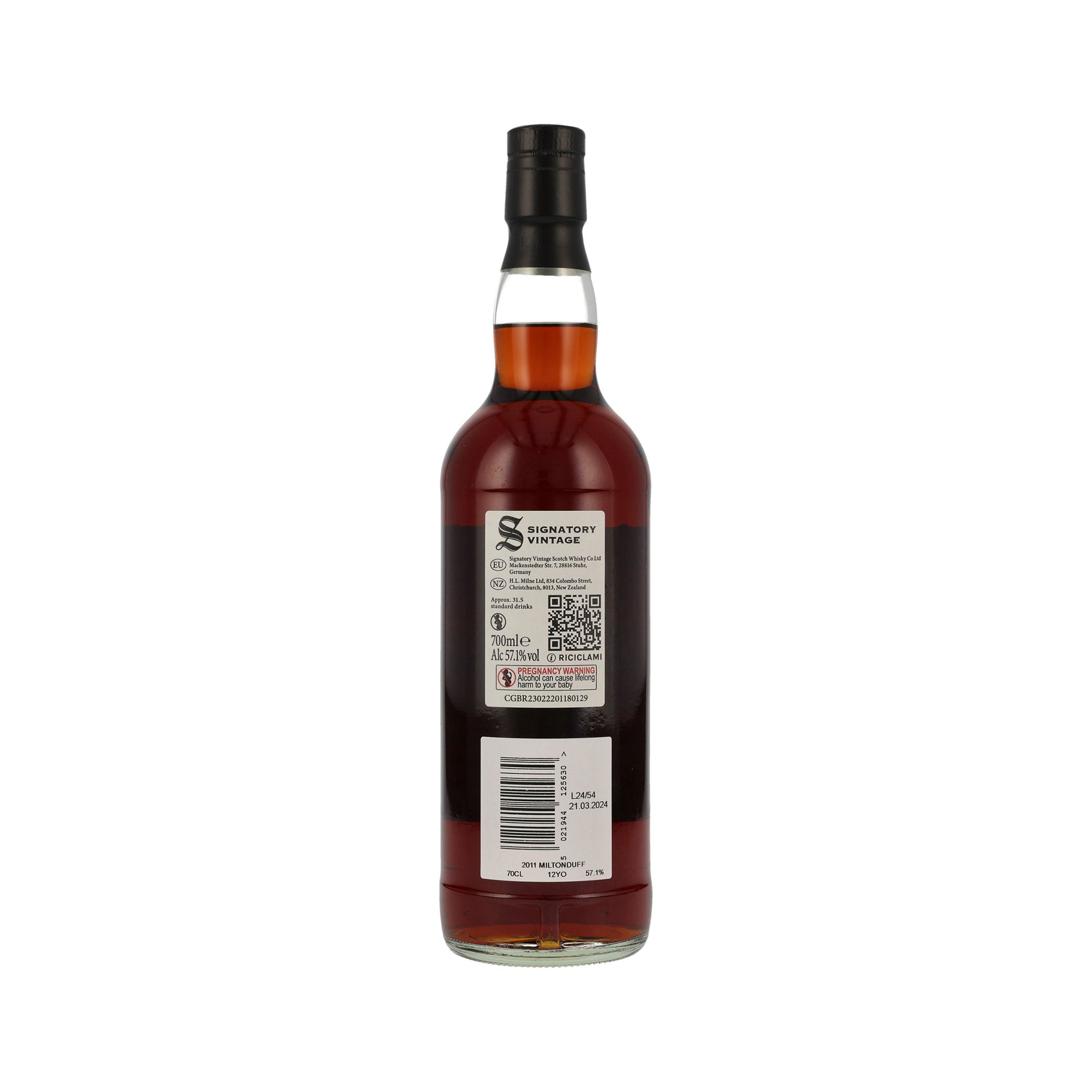 Miltonduff 2011 -12 Jahre- Signatory Vintage Speyside Single Malt Scotch Whisky 100 Proof Edition #14