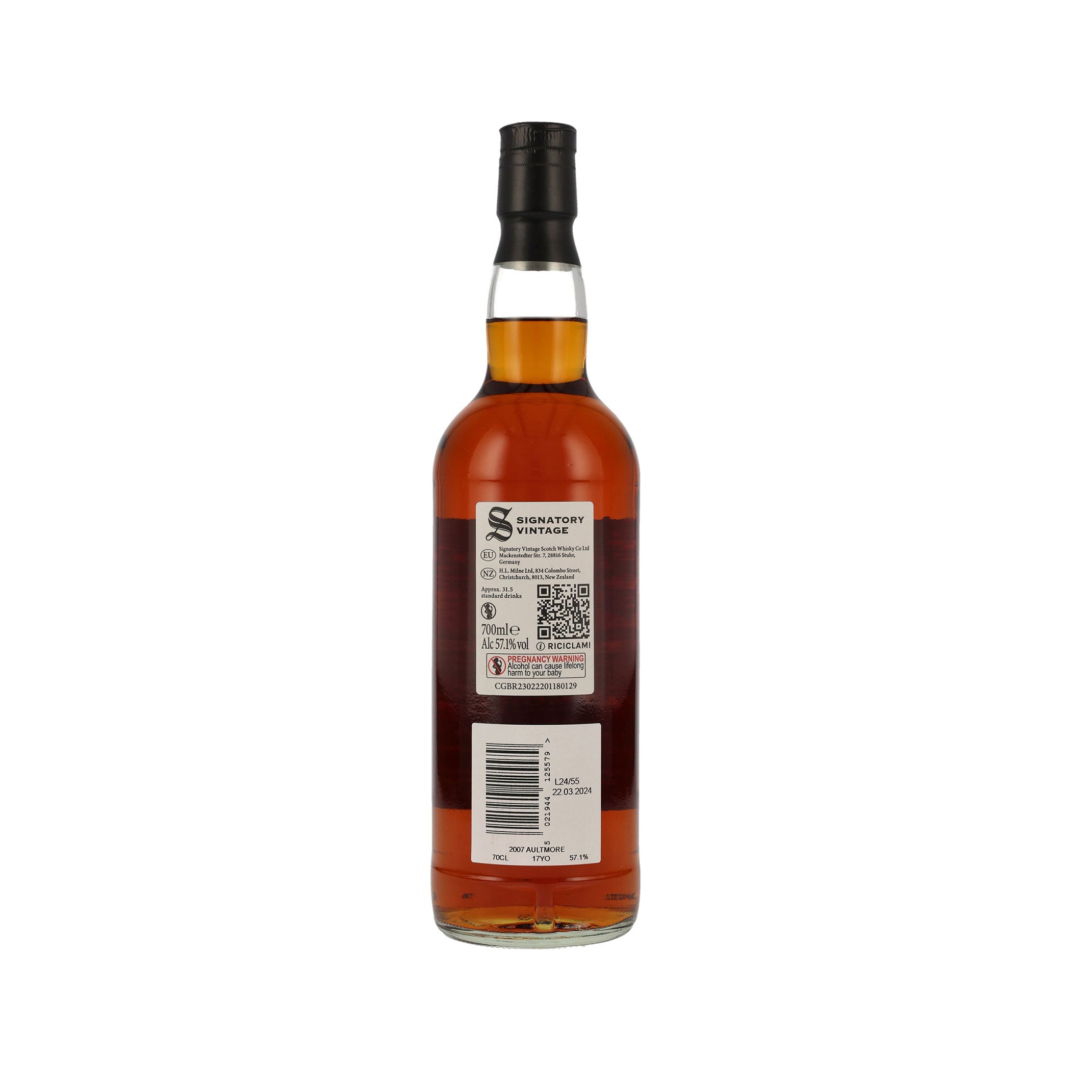 Aultmore 2007 - 17 Jahre -  Signatory Vintage Speyside Single Malt Scotch Whisky - Cask Edition #1
