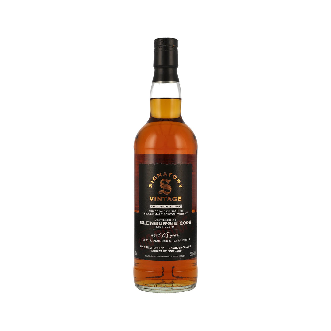 Glenburgie 2008 - 15 Years Old Signatory Vintage Speyside Single Malt Scotch Whisky - Cask Edition #2