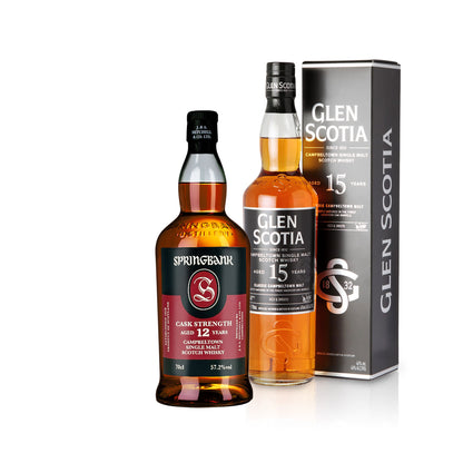 Springbank 12 Jahre Whisky Set 2 -  1x Springbank 12 Jahre -  1x Glen Scotia 15 Jahre American Oak