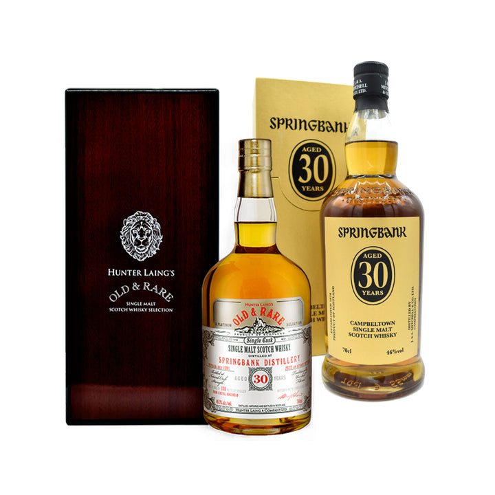 Springbank 30 Jahre - Exklusives 2 Flaschen Whisky-Set - 1x Springbank Hunter Laing Vintage 1993 &amp; 1x Springbank 30 Jahre Release 2024