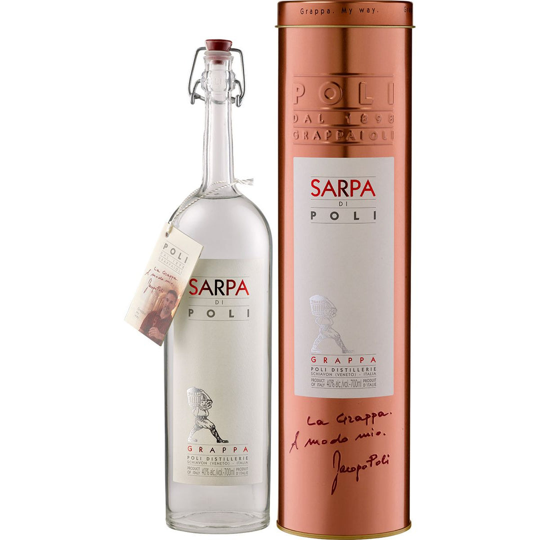 Grappa Sarpa di Poli - in gift tube - Jacopo Poli Veneto/Italy 0.7 l