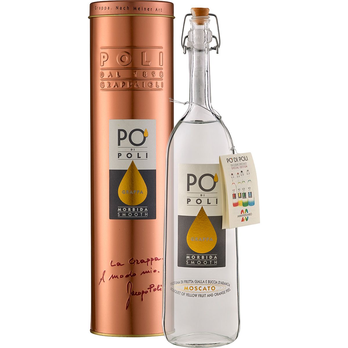 PO' di Poli Morbida (Moscato)   - in Geschenkröhre -  Jacopo Poli Venetien/Italien 0,7 l