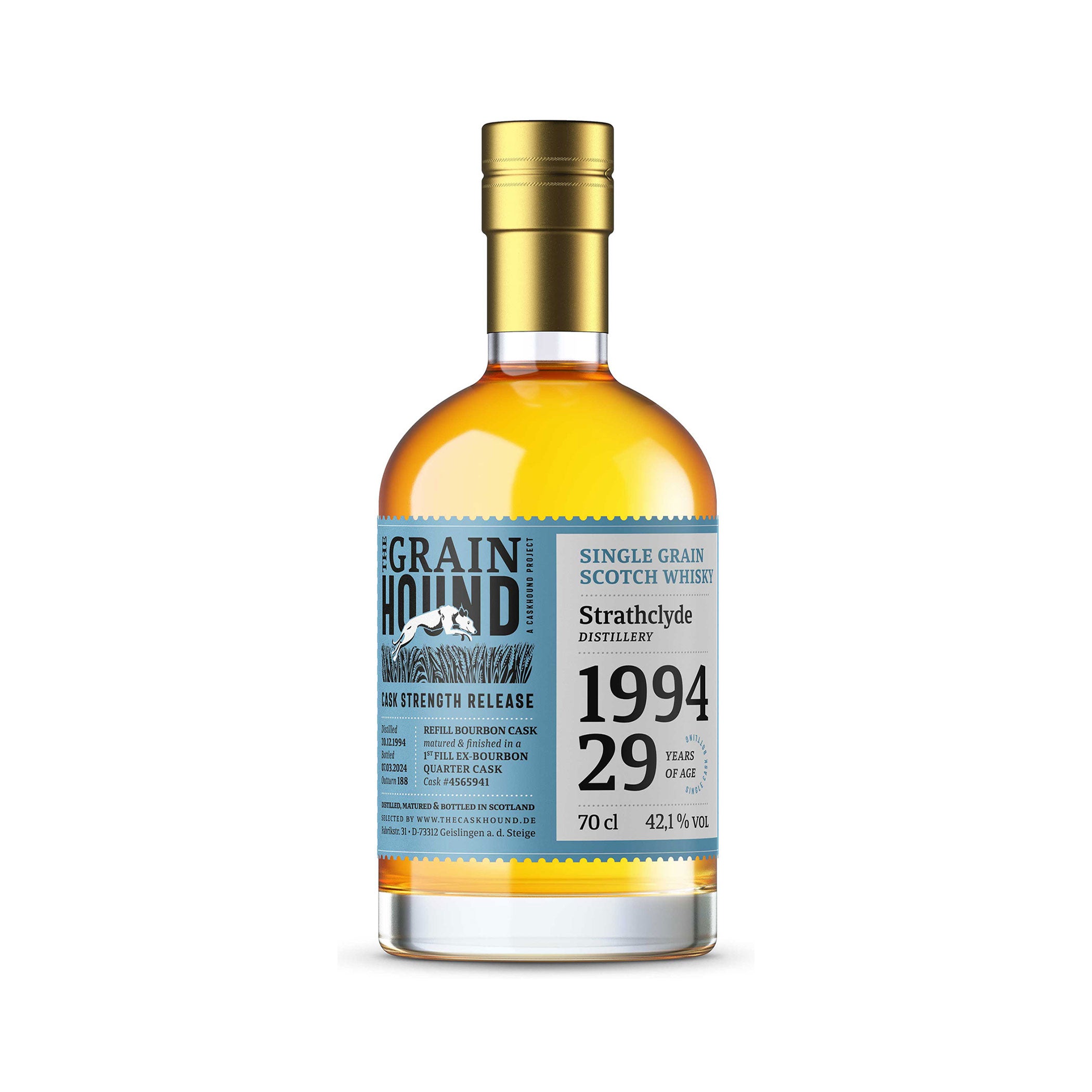 Strathclyde 1994 - 29 Jahre - 1st Fill Bourbon Quarter Cask Finish - Grainhound - The Caskhound