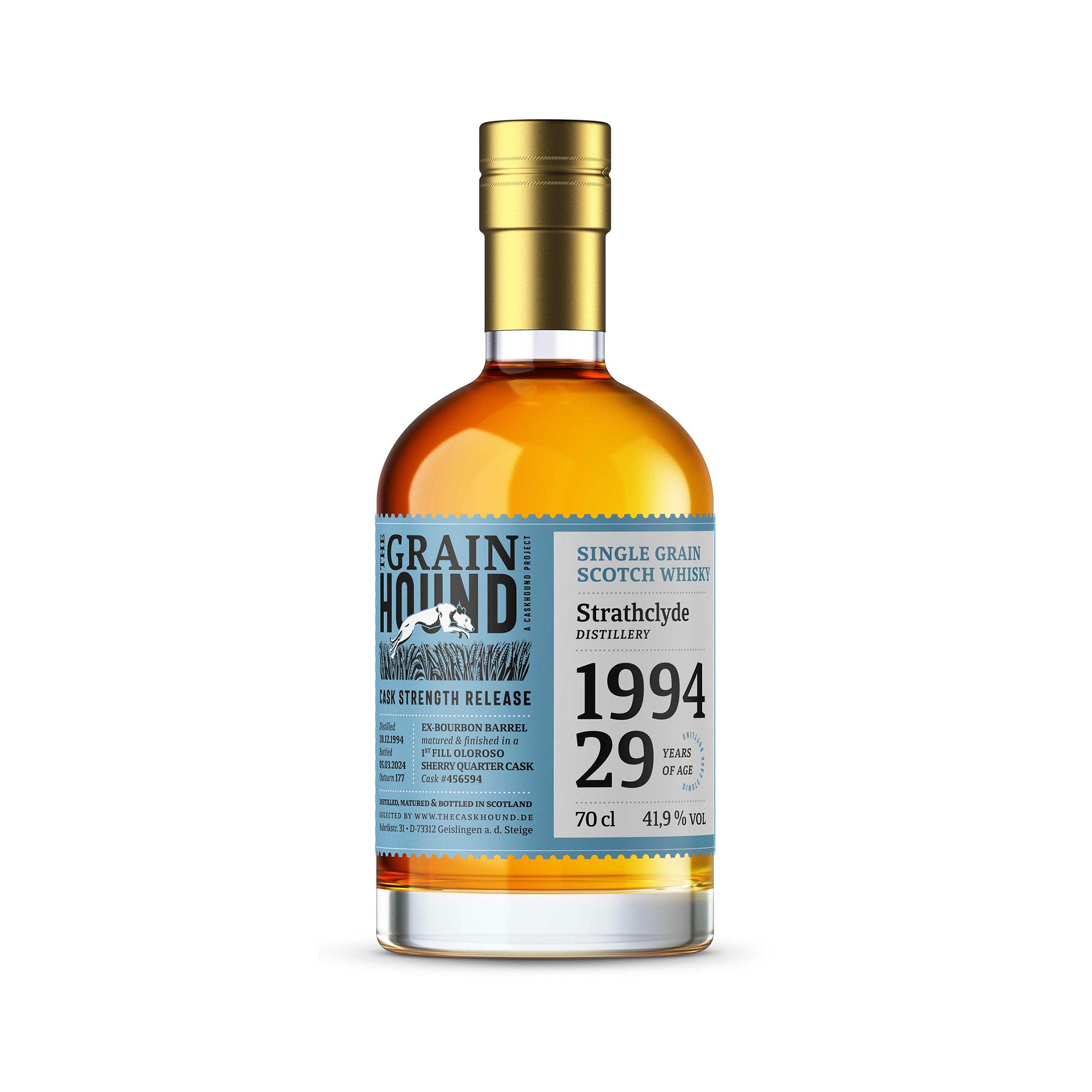 Strathclyde 1994 - 29 Jahre - 1st Fill - Oloroso-Sherry Cask Finish - Grainhound - The Caskhound