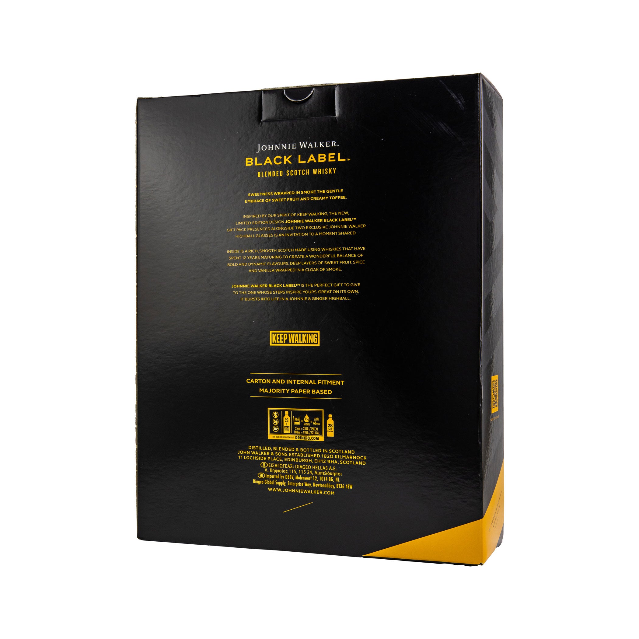 Johnnie Walker 12 Jahre Black Label + 2 Gläser
