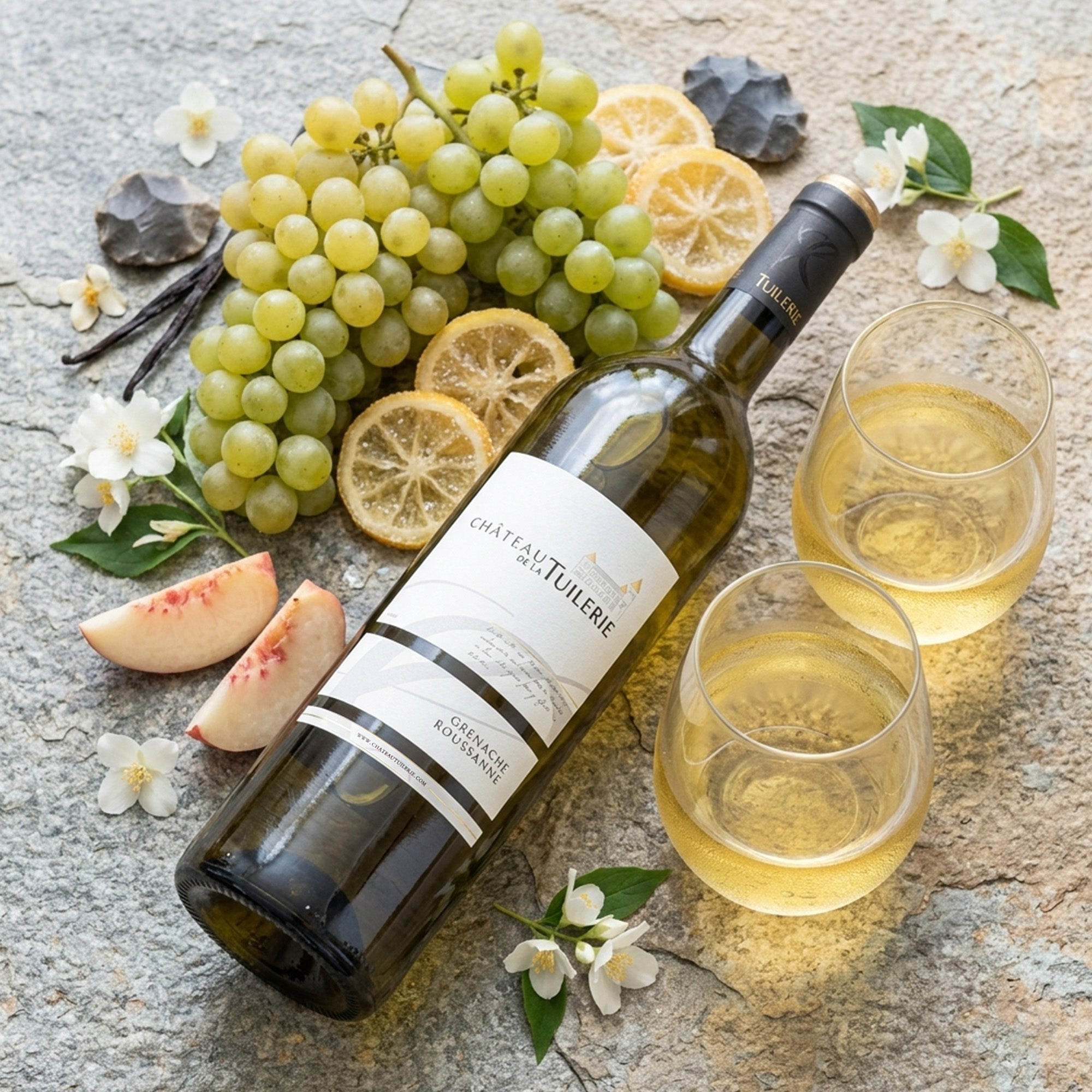 2017 Chateau de la Tuilerie Costieres de Nimes Grenache Blanc - Viognier - Frankreich