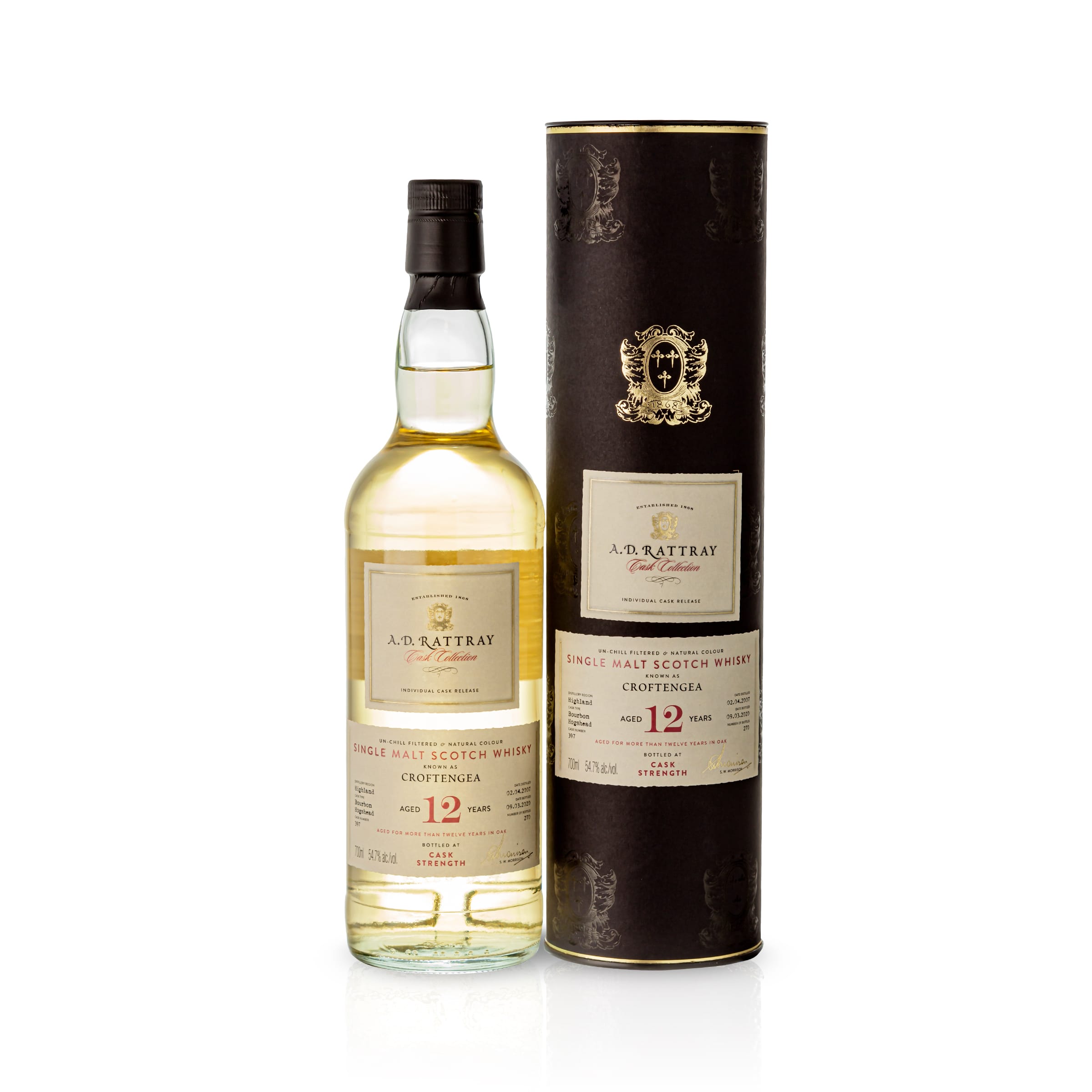 Croftengea, A.D. Rattray, 2007, 12 Jahre, 54,7 % Cask #397