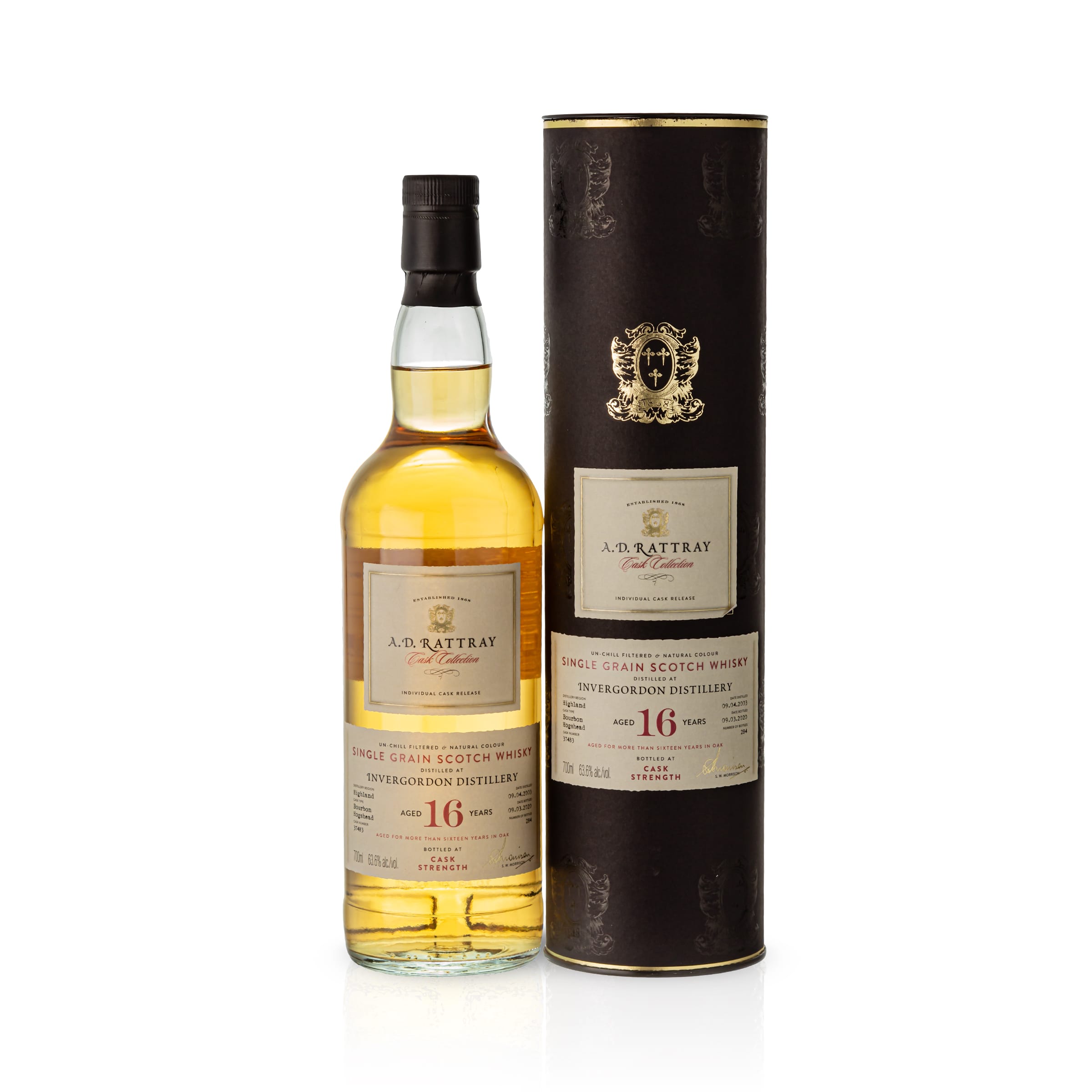Invergordon, A.D.Rattray, 2003, 16 Jahre, 63,6 % Cask #37483