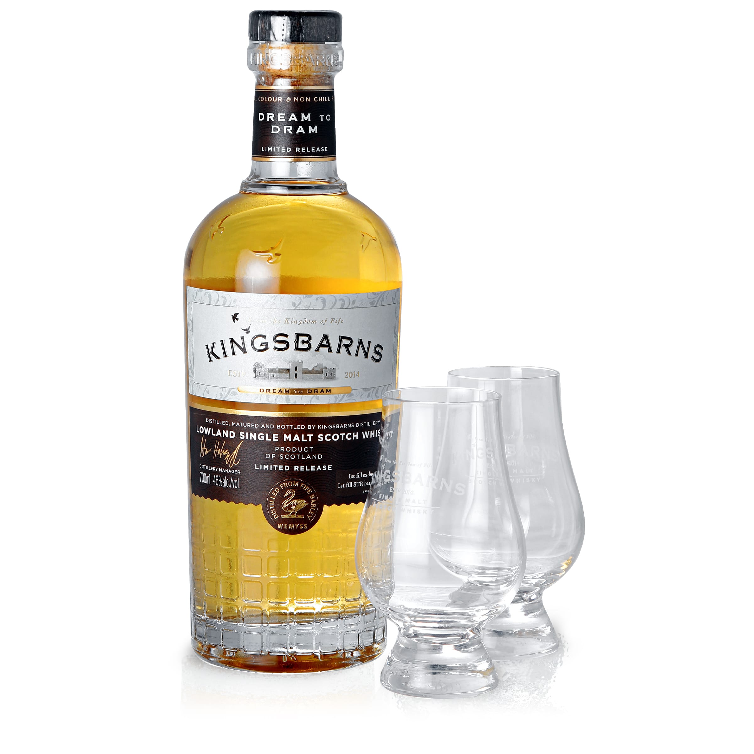Kingsbarns Dream to Dram - Geschenkverpackung mit 2 Gläsern