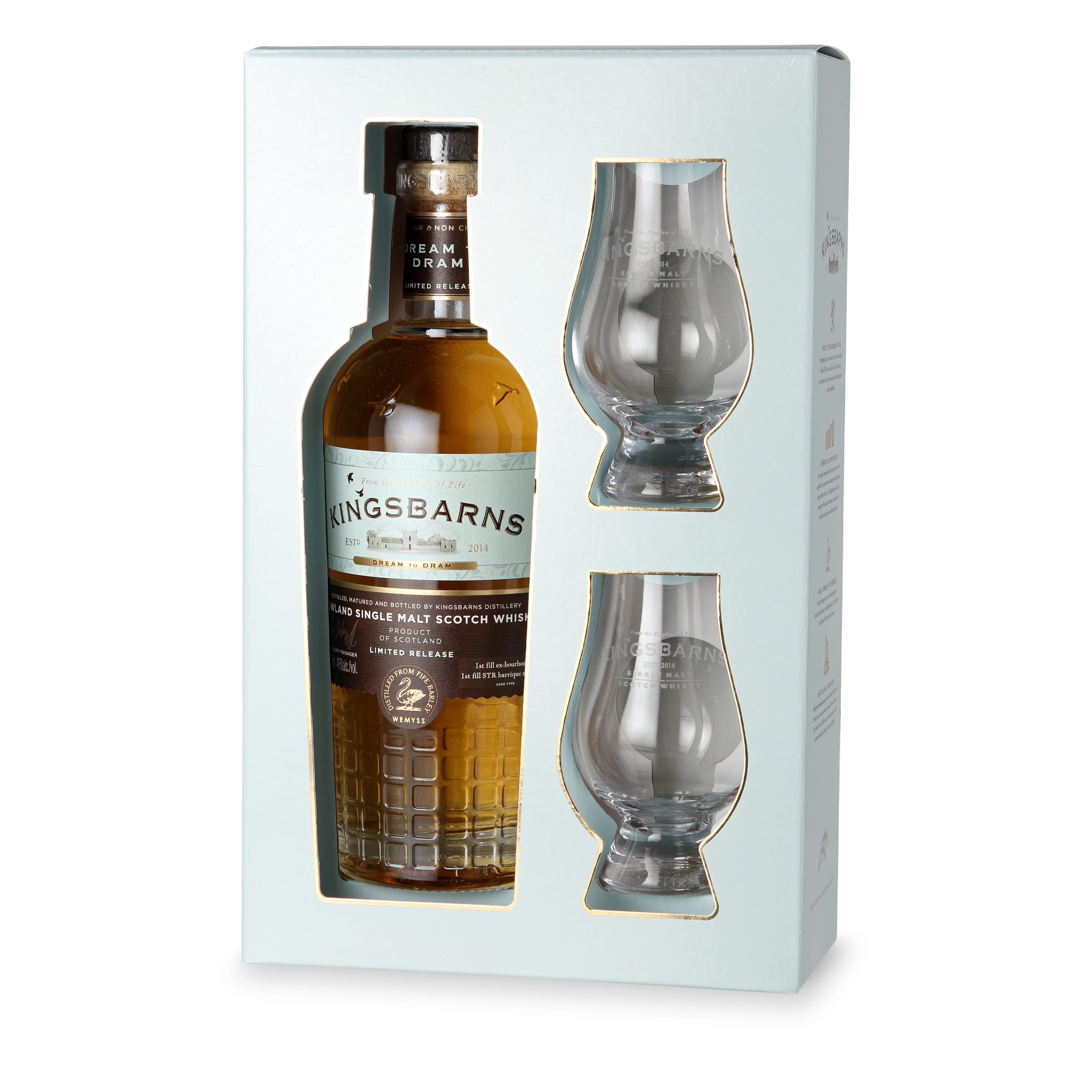 Kingsbarns Dream to Dram - Geschenkverpackung mit 2 Gläsern