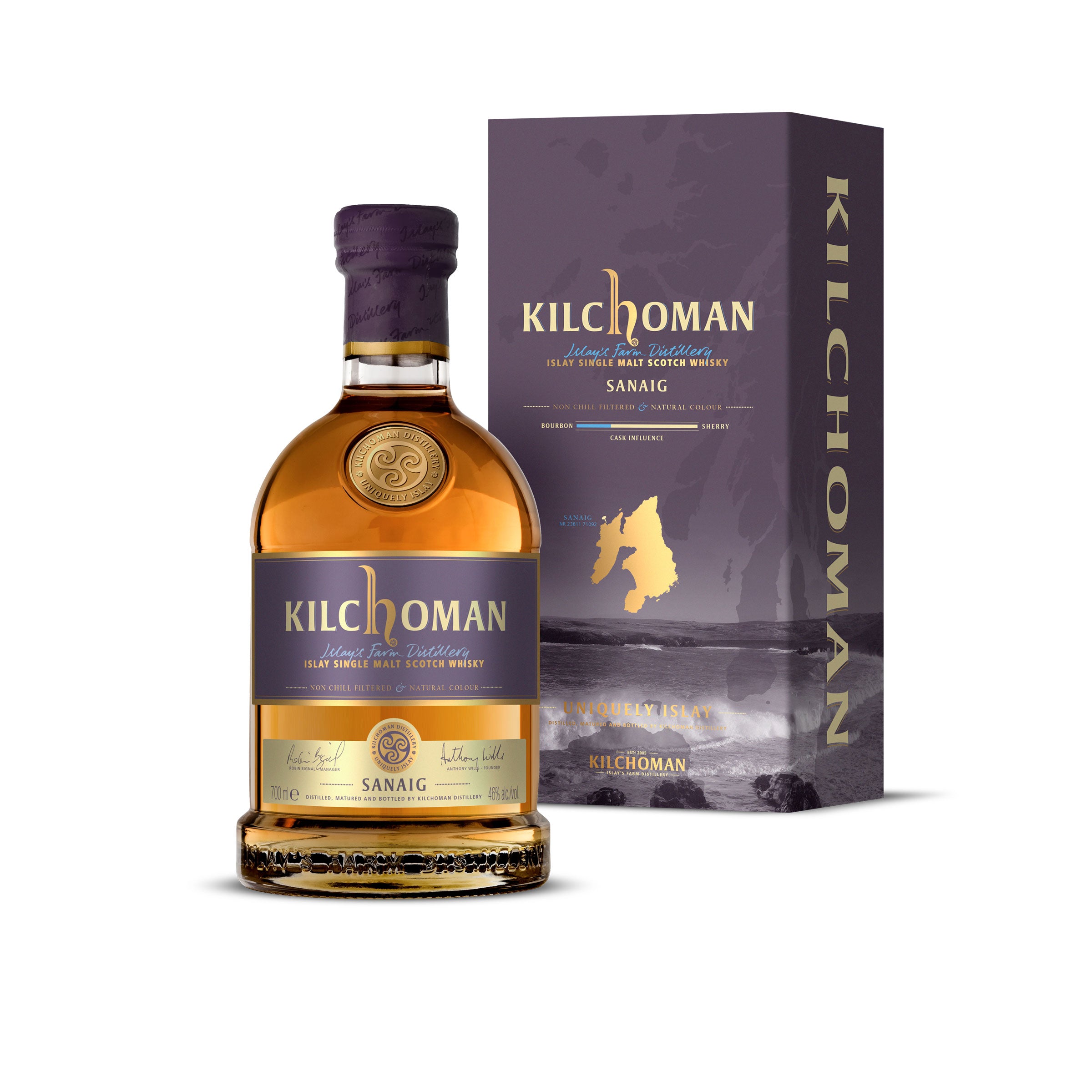 Kilchoman Sanaig 46 % Islay Single Malt Scotch Whisky - Neuware ohne Originalverpackung