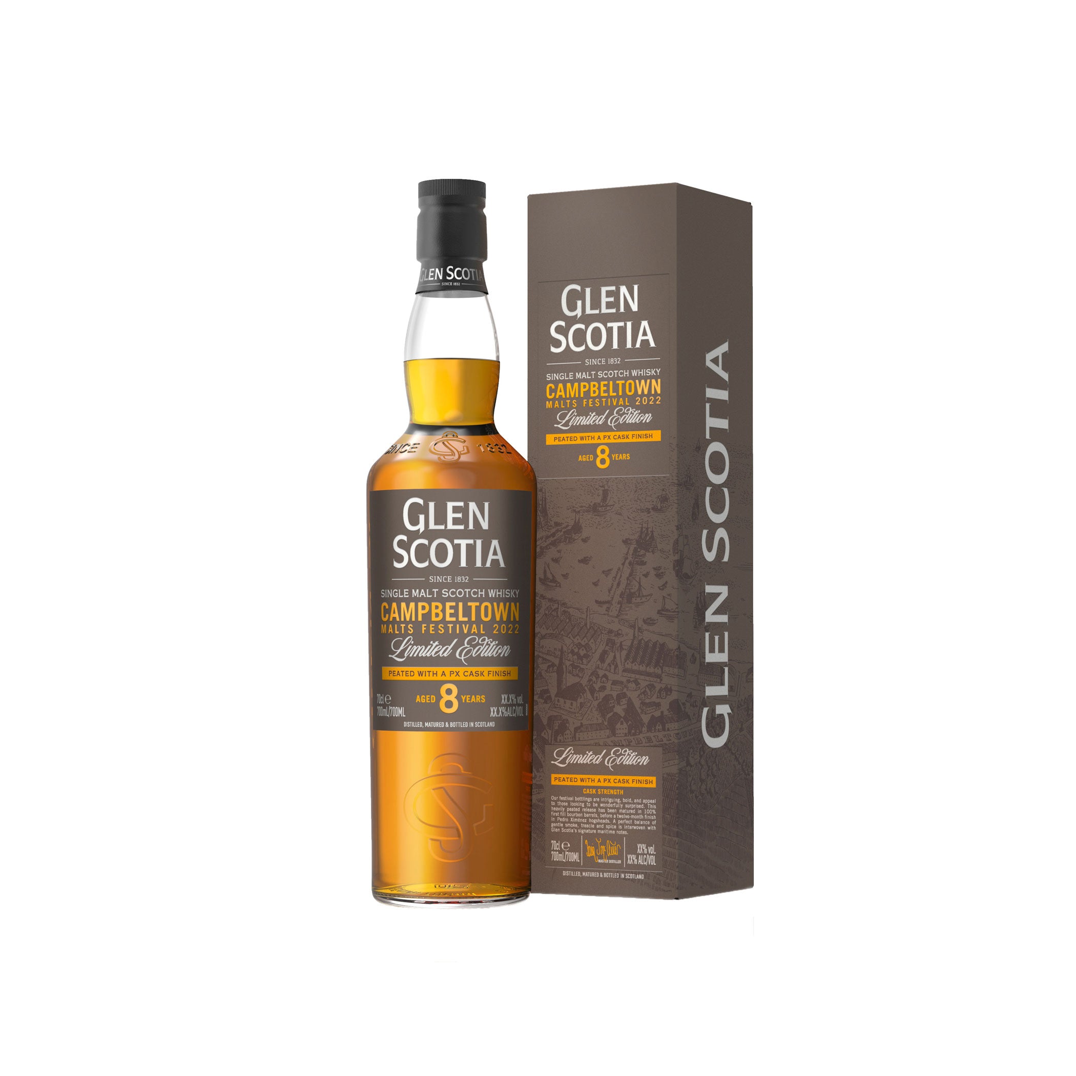 Glen Scotia 8 Jahre Peated PX Cask Finish Campbeltown Malts Festival 2022 56,5%vol.