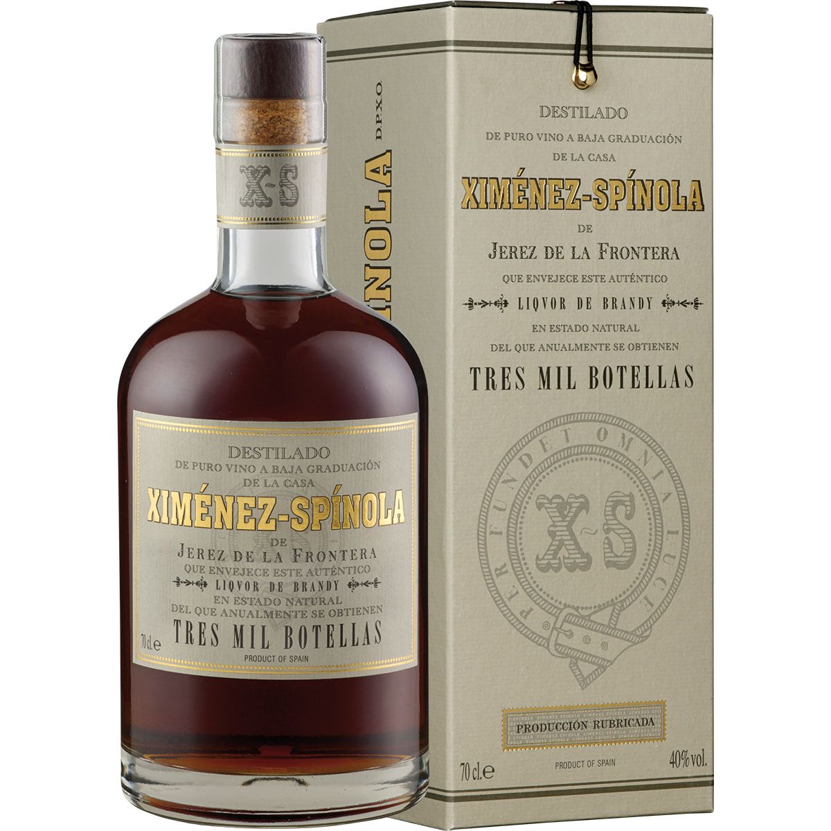 Brandy 3,000 bottles Ximénez-Spinola Jerez-Xérèz-Sherry/Spain 0.7l