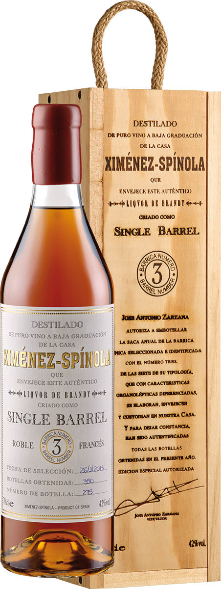 Brandy Single Barrel Ximénez-Spinola Jerez-Xérèz-Sherry/Spain 0.7l