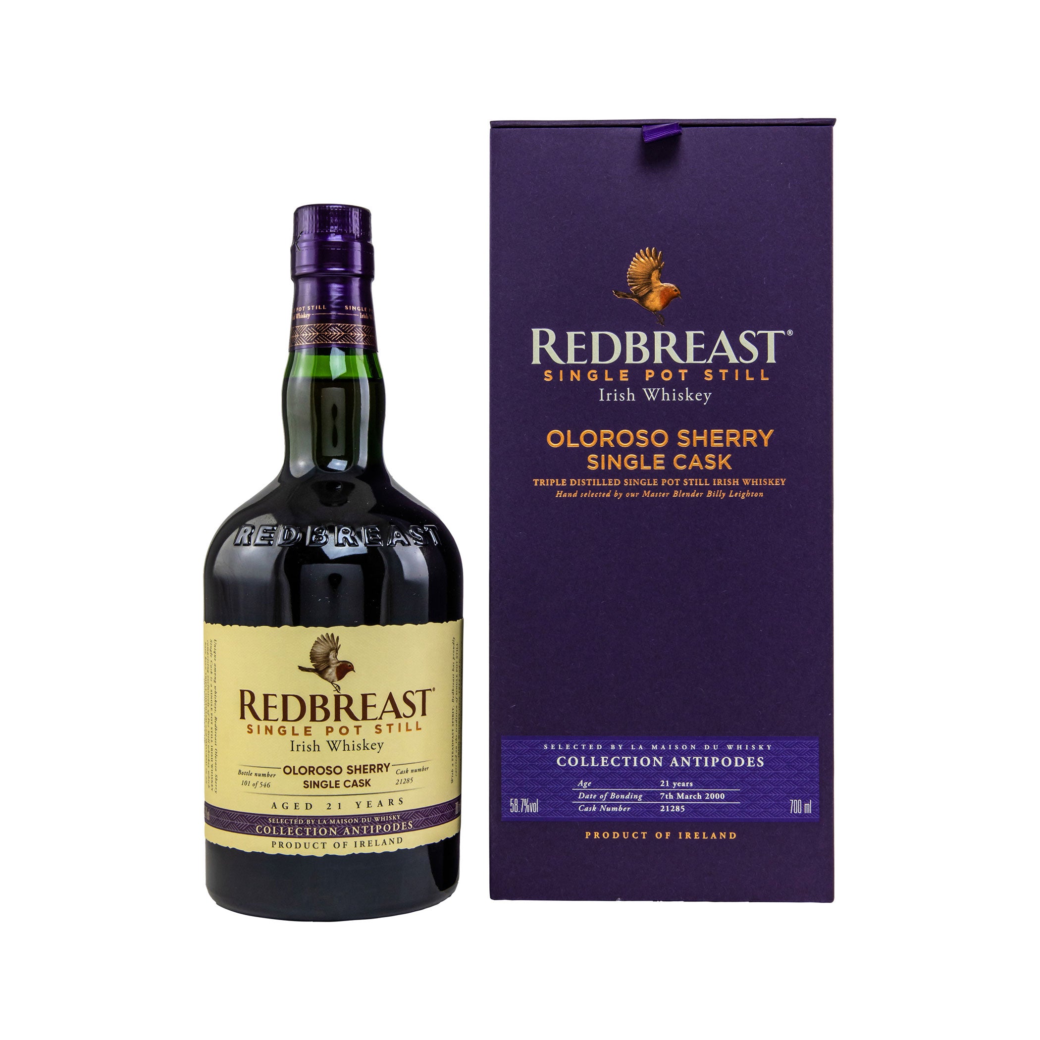 Redbreast 21 Jahre 07/2000  - First Fill Sherry Butt #21285