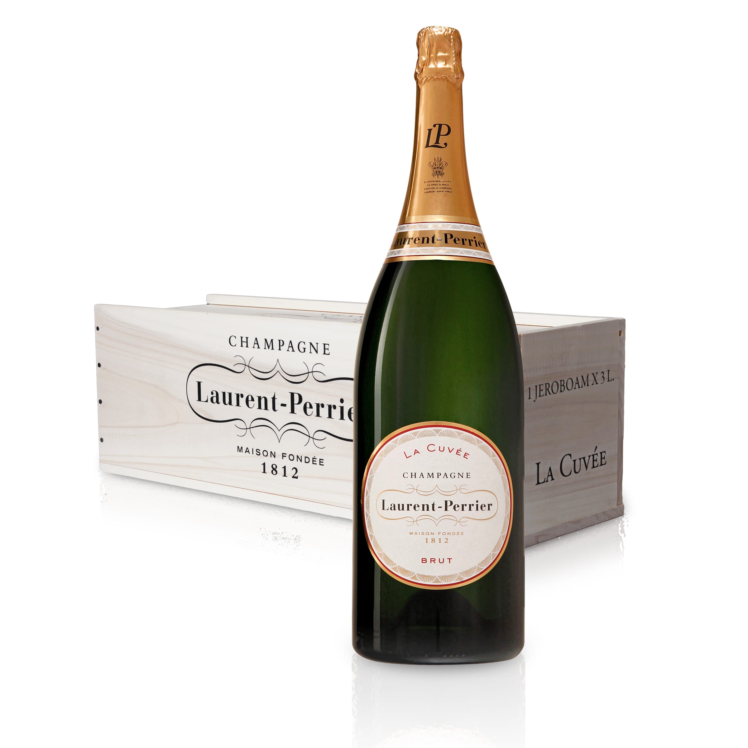 Champagne Laurent-Perrier La Cuvée Brut Jeroboam 3,0L in Holzkiste