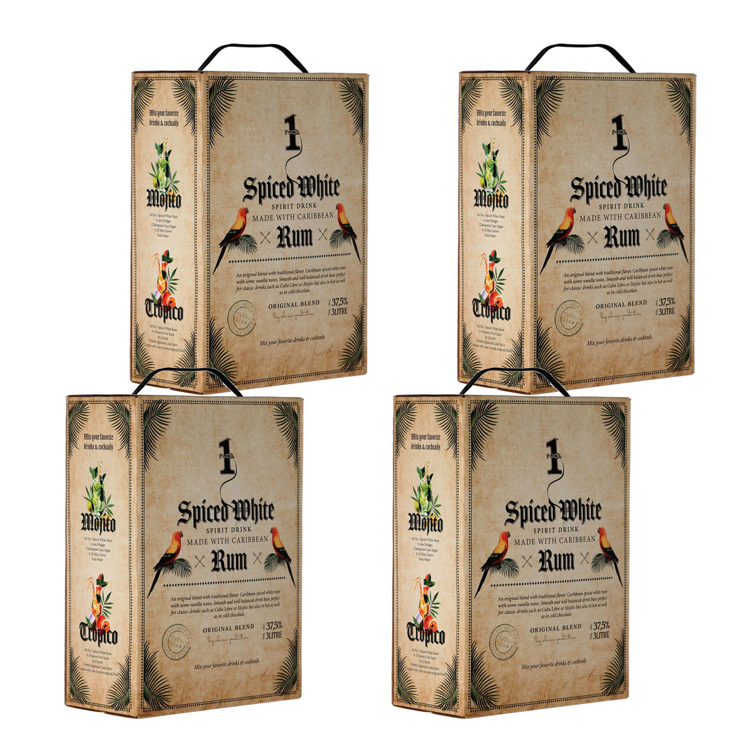 Old Caribbean Spiced White - aromatisierter karibischer Rum - No.1 - Bag-in-Box 3 L