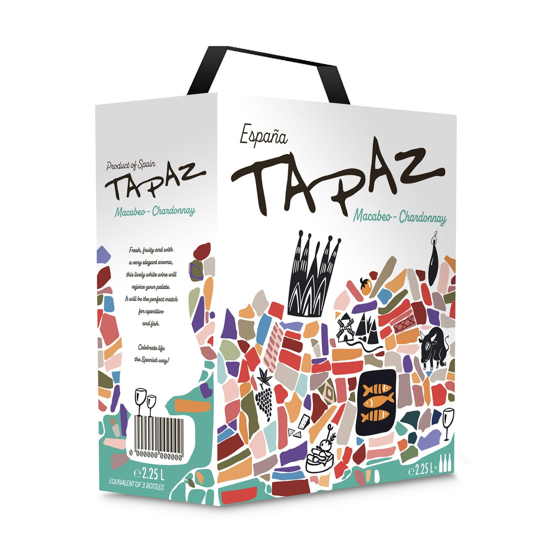 Tapaz Macabeo-Chardonnay – halbtrocken – Spanien – Bag-in-Box