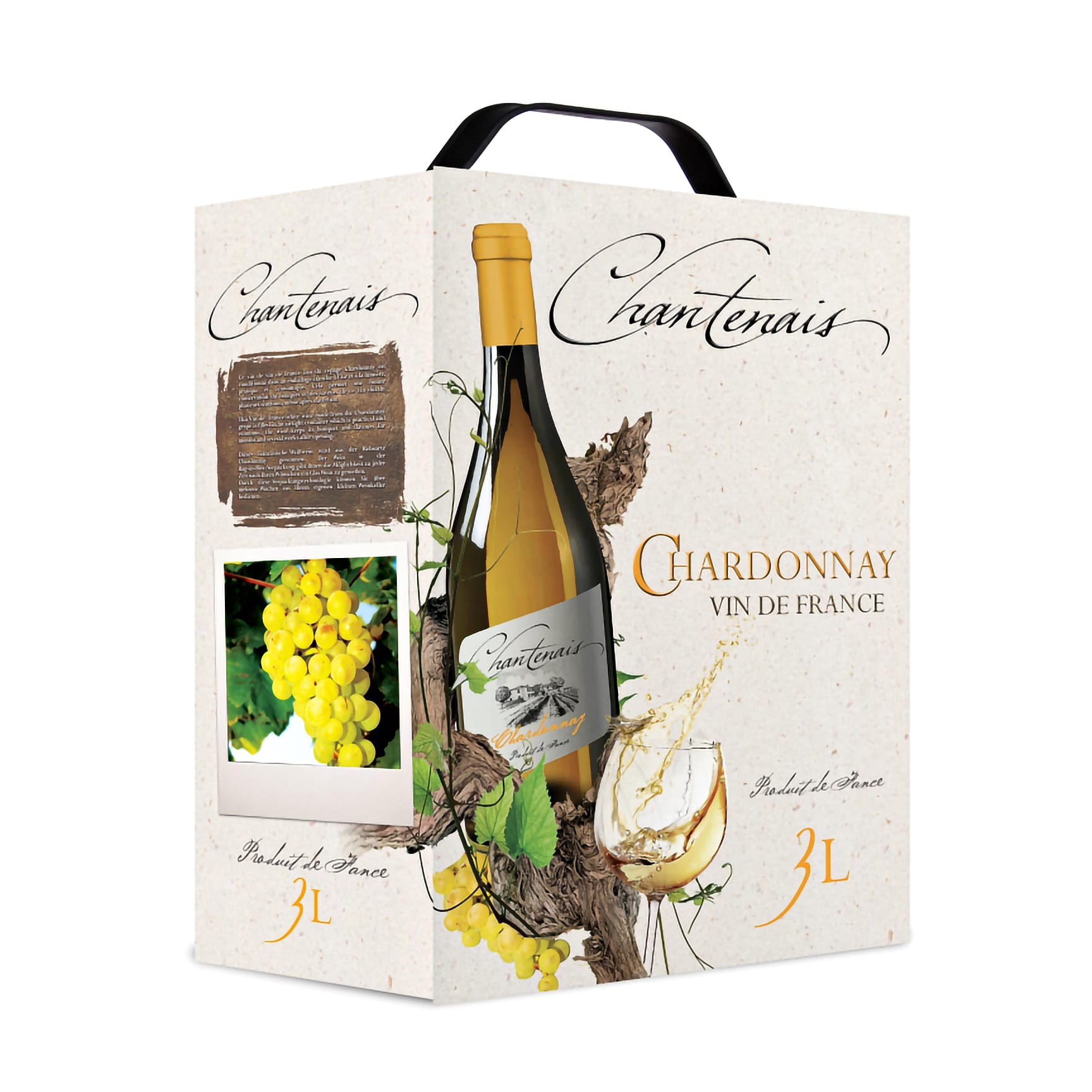 Chantenais Chardonnay Weißwein trocken Vin de France Bag-in-Box 3 l