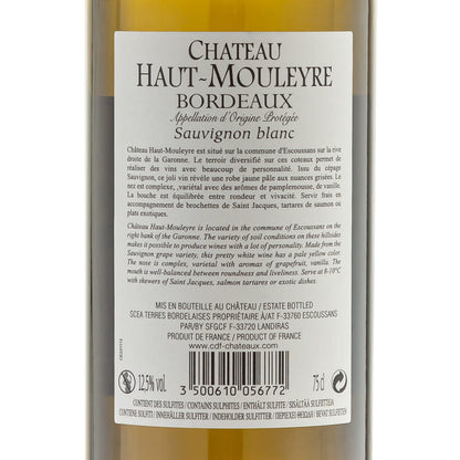 2018 Château Haut-Mouleyre AOP -Sauvignon blanc  - Bordeaux