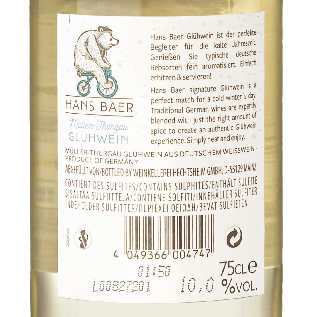 HANS BAER Müller-Thurgau Mulled Wine from German White Wine