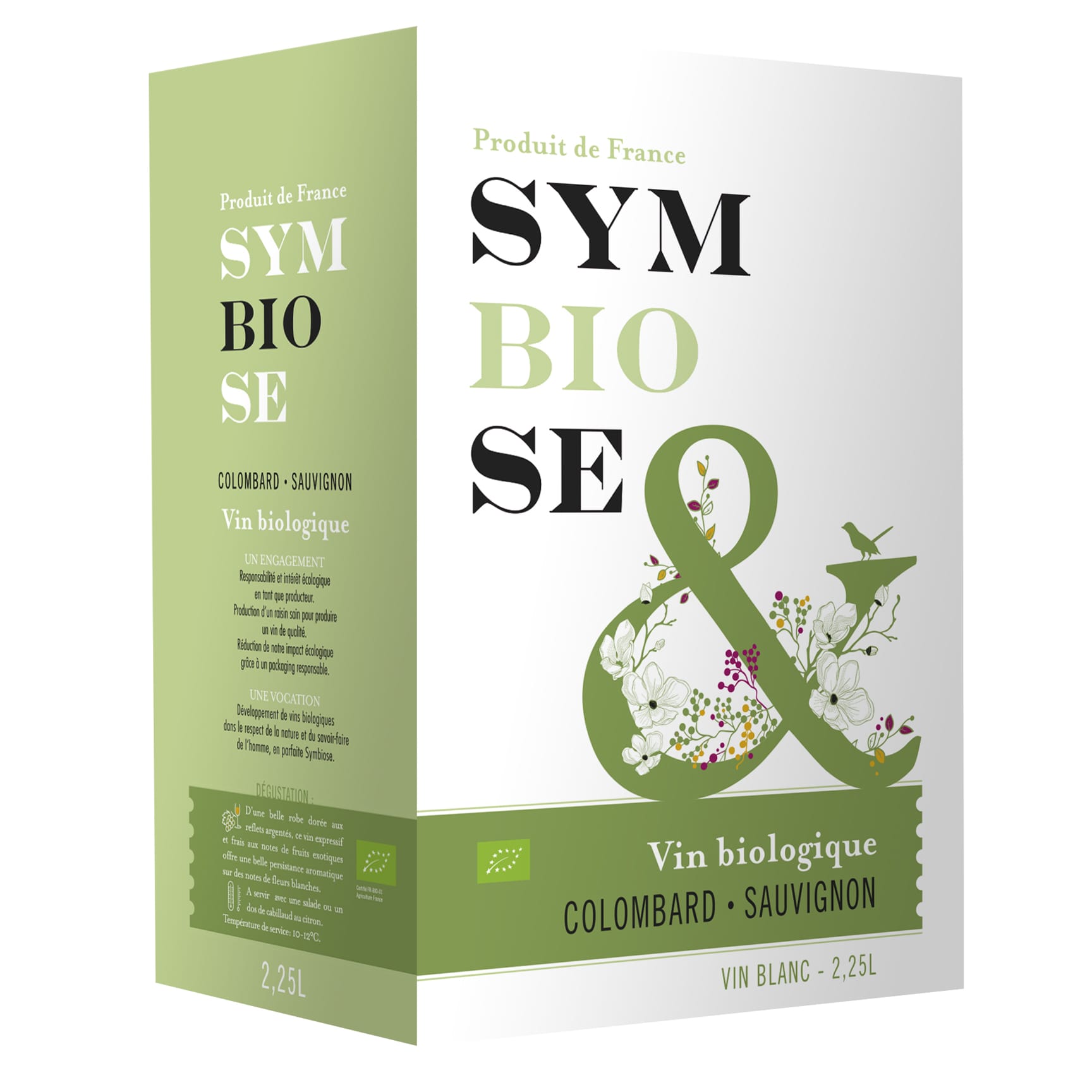 Symbiose BIO Weißwein trocken - Colombard Sauvignon Bag-in-Box 2,25 l