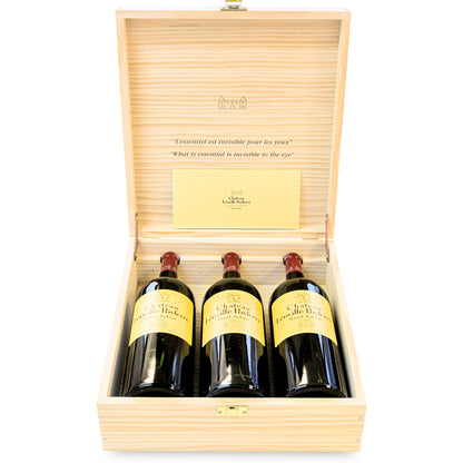 Château Léoville Poyferré "Caisse Trilogie" - 3 Flaschen Rotwein trocken (1,5 l) in limitierter Holzbox - Bordeaux Frankreich