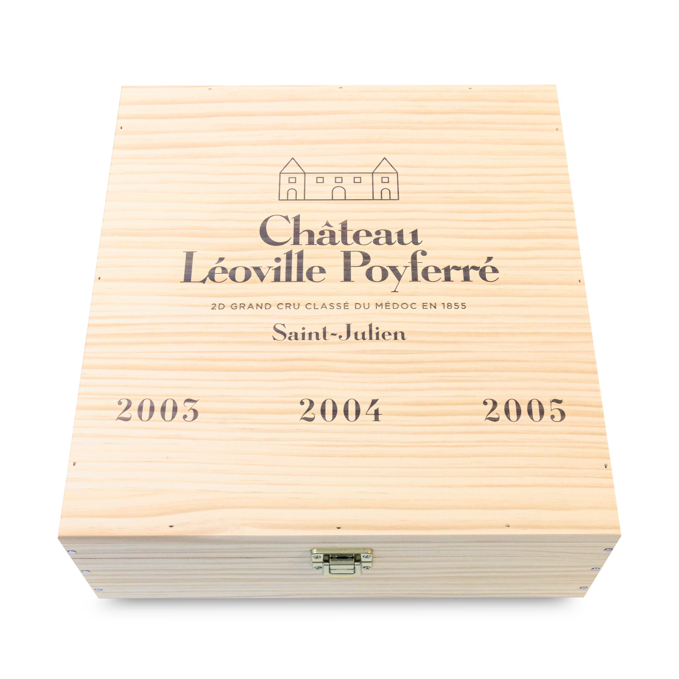 Château Léoville Poyferré "Caisse Trilogie" - 3 Flaschen Rotwein trocken (1,5 l) in limitierter Holzbox - Bordeaux Frankreich