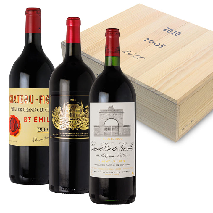 Figeac 2010, Palmer 2005, Leoville Las Cases 2000 Magnum Collector&