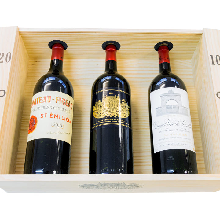 Figeac 2010, Palmer 2005, Leoville Las Cases 2000 Magnum Collector&