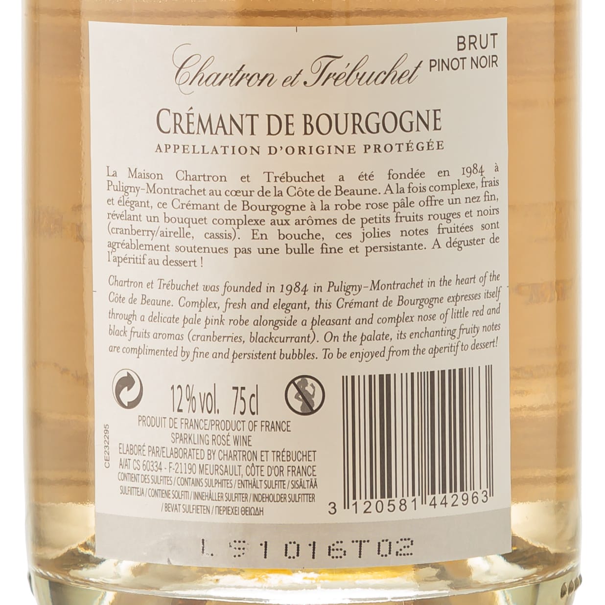 2017 Chartron & Trébuchet - Domaine Chartron & Trébuchet Brut Rosé