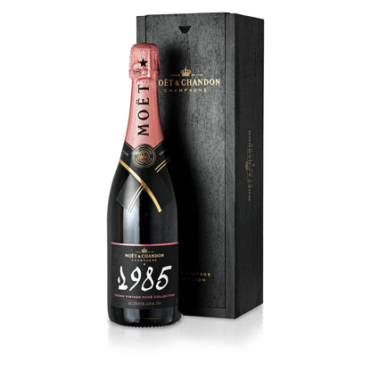 Moët & Chandon Grand Vintage Rosé 1985 Collection Champagne in Wooden Gift Box